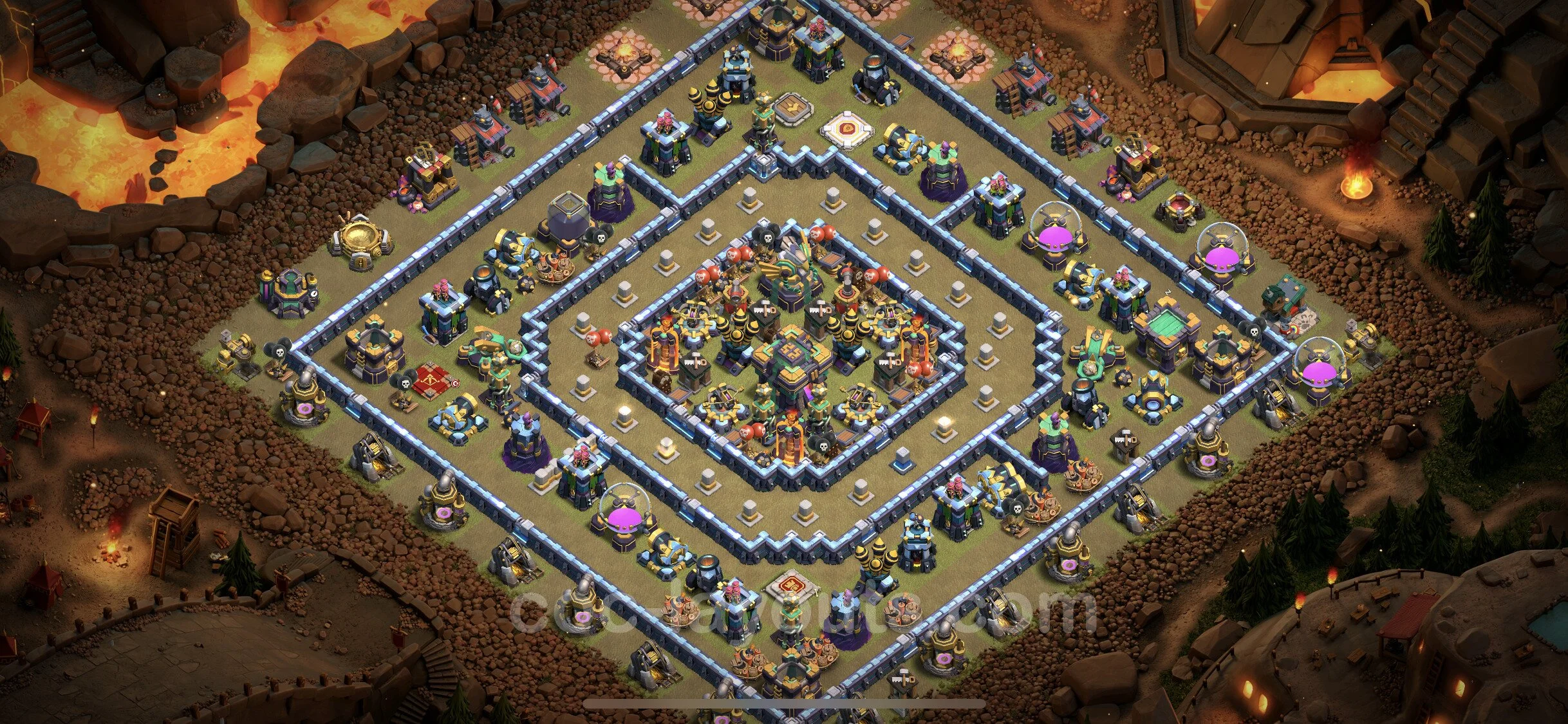 Top War Base TH14 with Link, Anti Everything - CWL Defence Plan - Clash of Clans - (#70) — Oorlog BH14