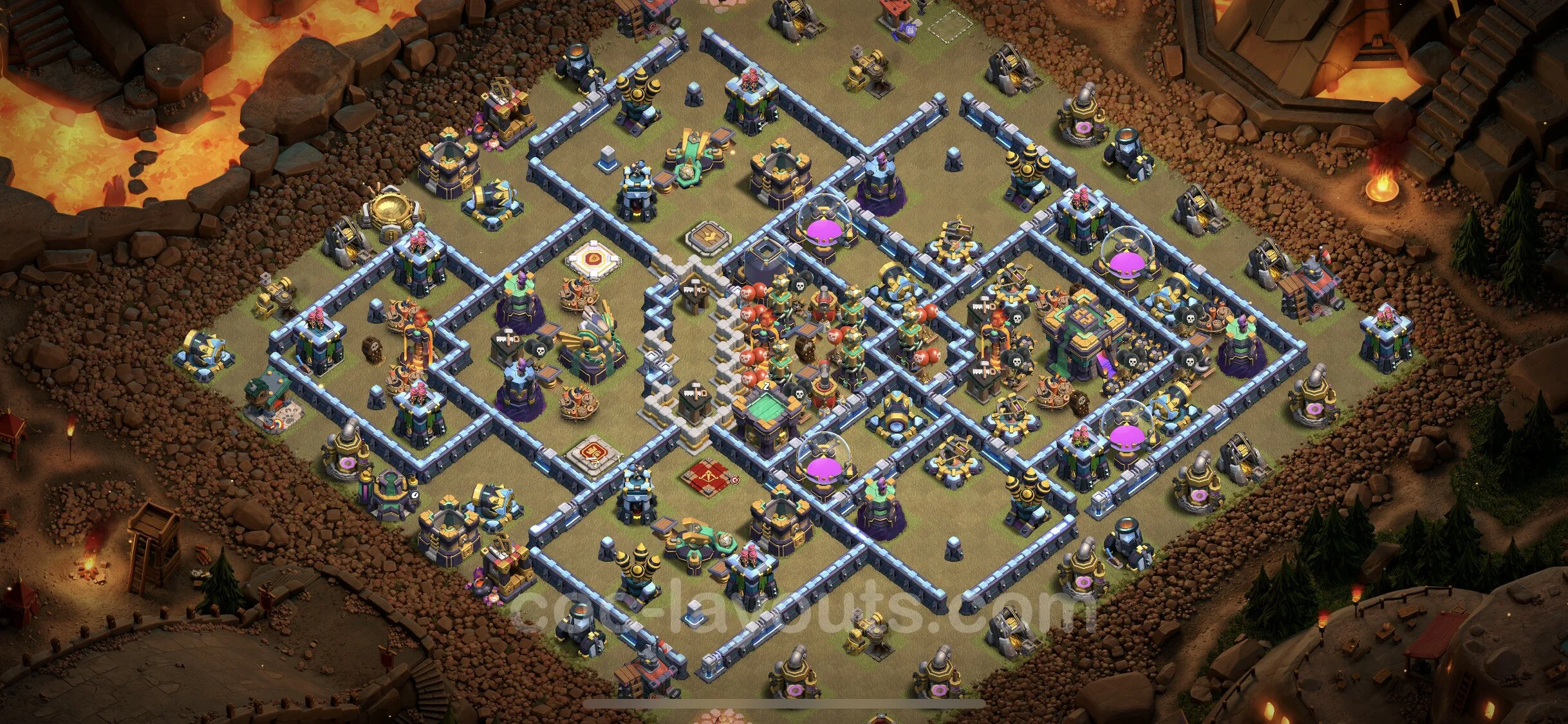 Top War Base TH14 with Link, Anti Everything, Hybrid - CWL Defence Plan - Clash of Clans - (#74) — War BH14