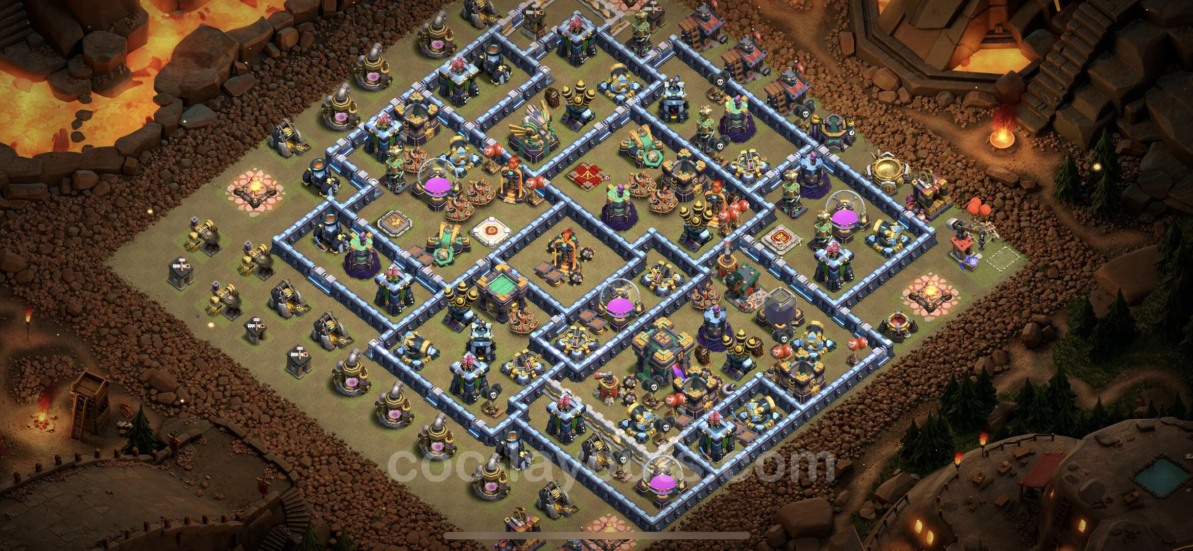 Top War Base TH14 with Link, Hybrid - CWL Defence Plan - Clash of Clans - (#76) — Wojna BH14