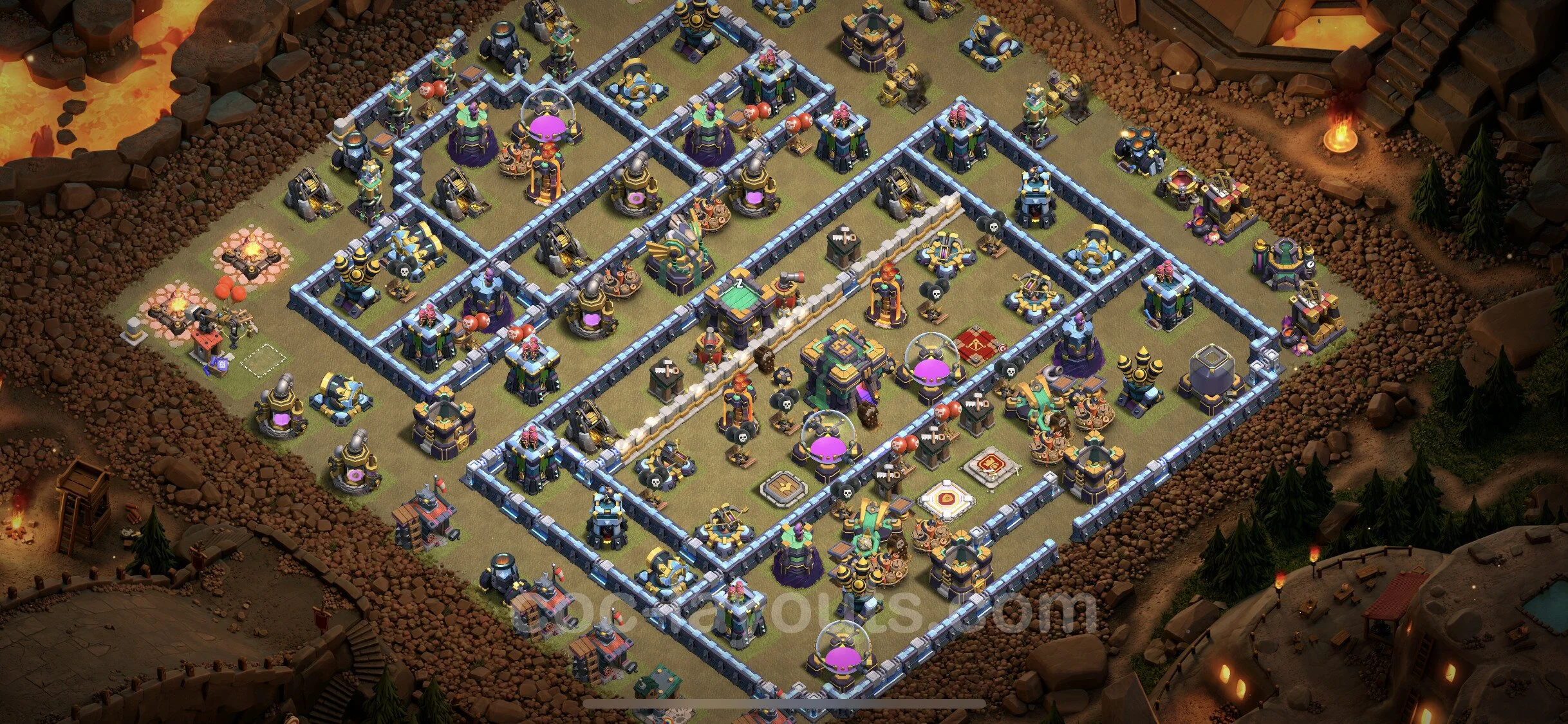 Top War Base TH14 with Link - CWL Defence Plan - Clash of Clans - (#77) — Guerre BH14