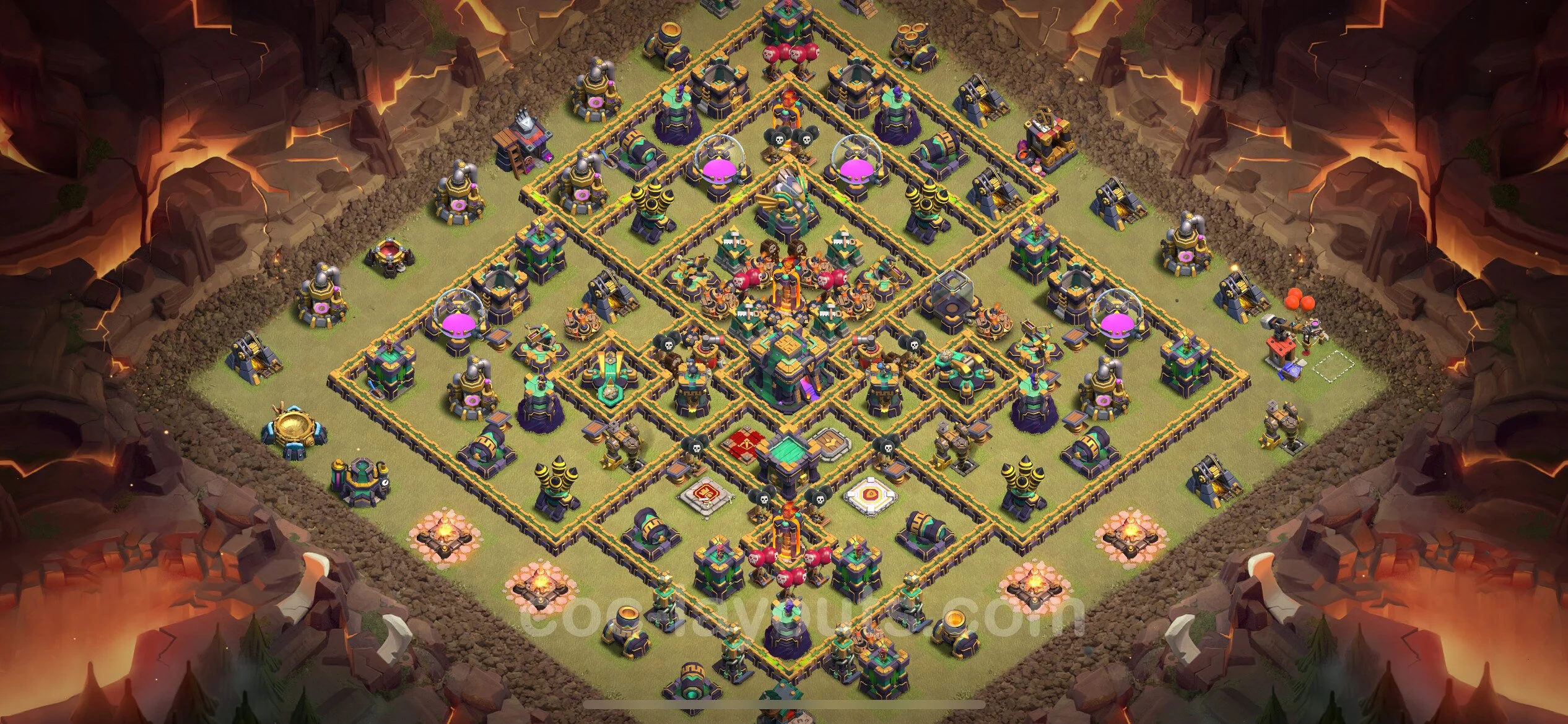Top War Base TH14 with Link, Legend League - Anti 2 Stars CWL Plan - Clash of Clans - (#78) — War BH14