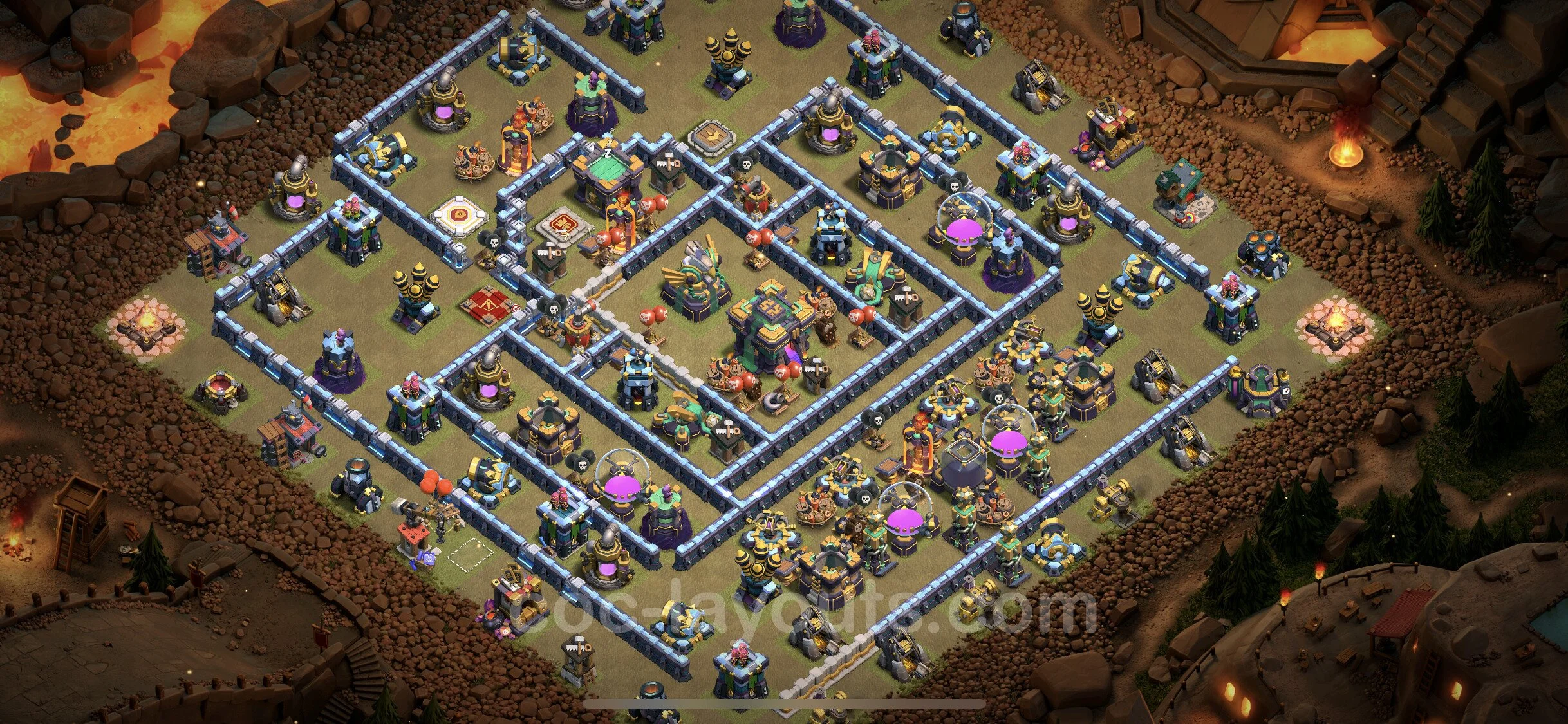 Top War Base TH14 with Link, Hybrid - CWL Defence Plan - Clash of Clans - (#79) — Krieg BH14