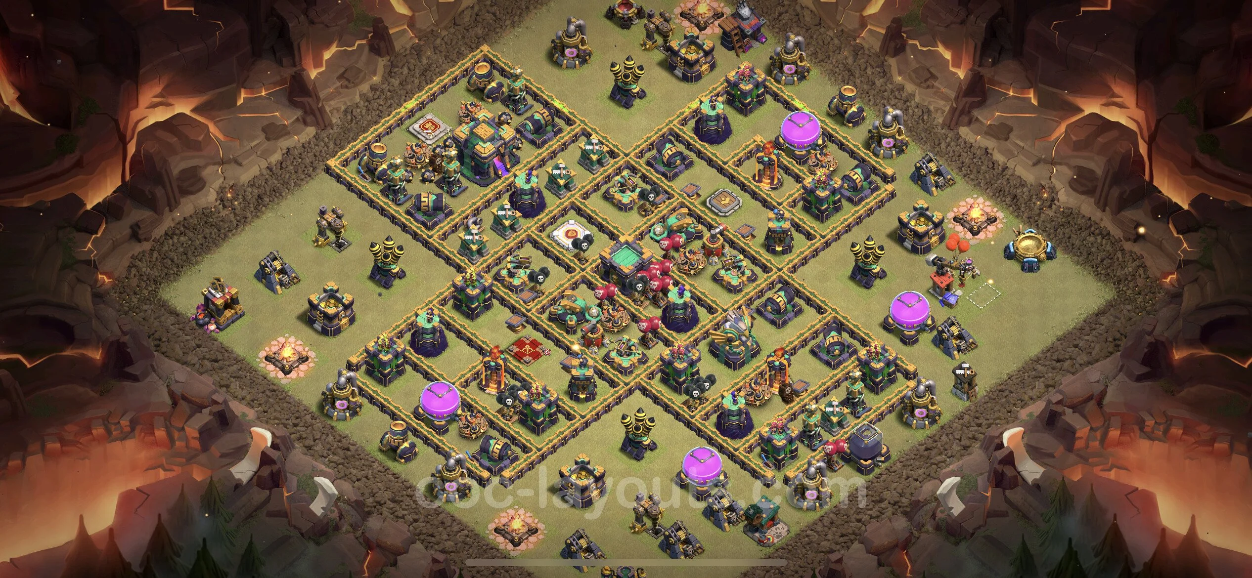 Top War Base TH14 with Link - CWL Defence Plan - Clash of Clans - (#97) — Война BH14