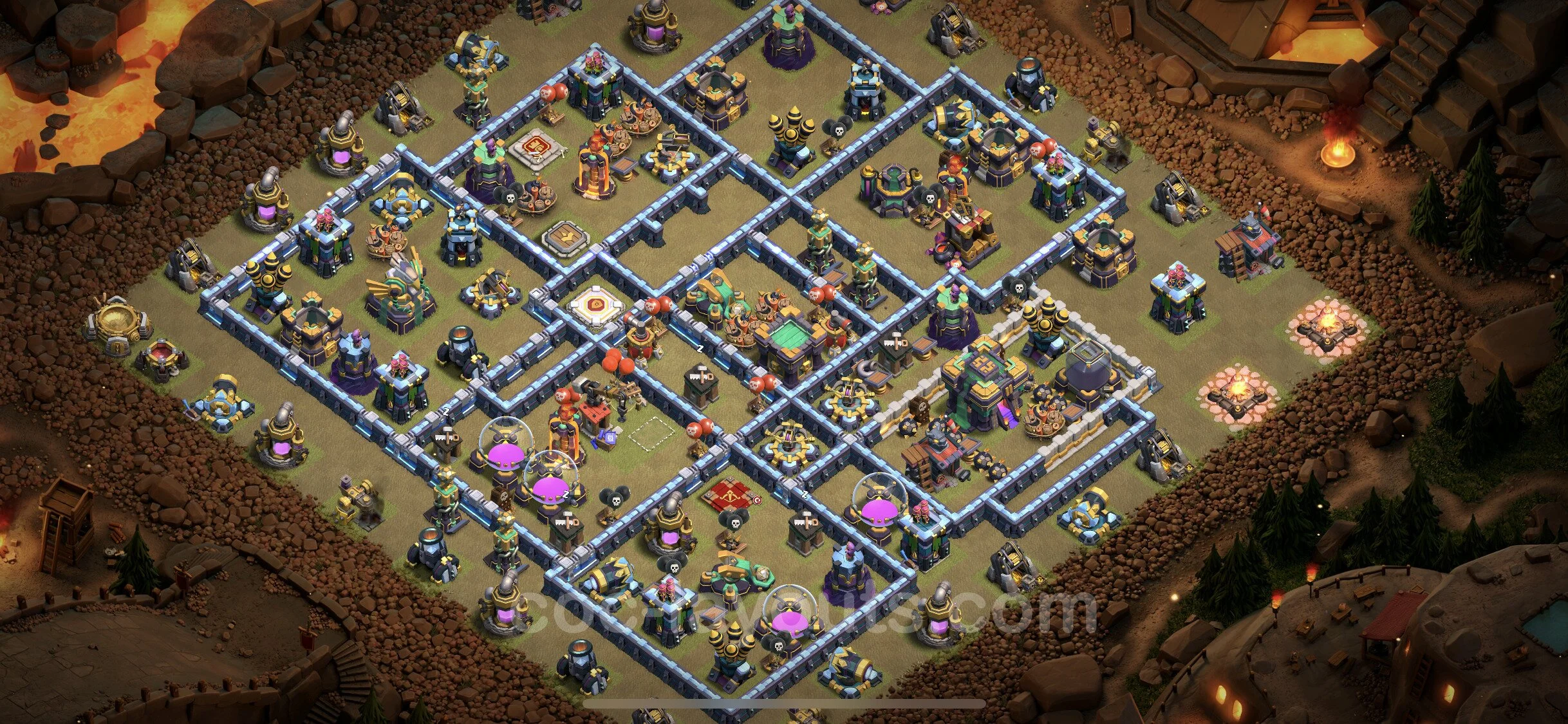 Top War Base TH14 with Link - CWL Defence Plan - Clash of Clans - (#98) — Krieg BH14