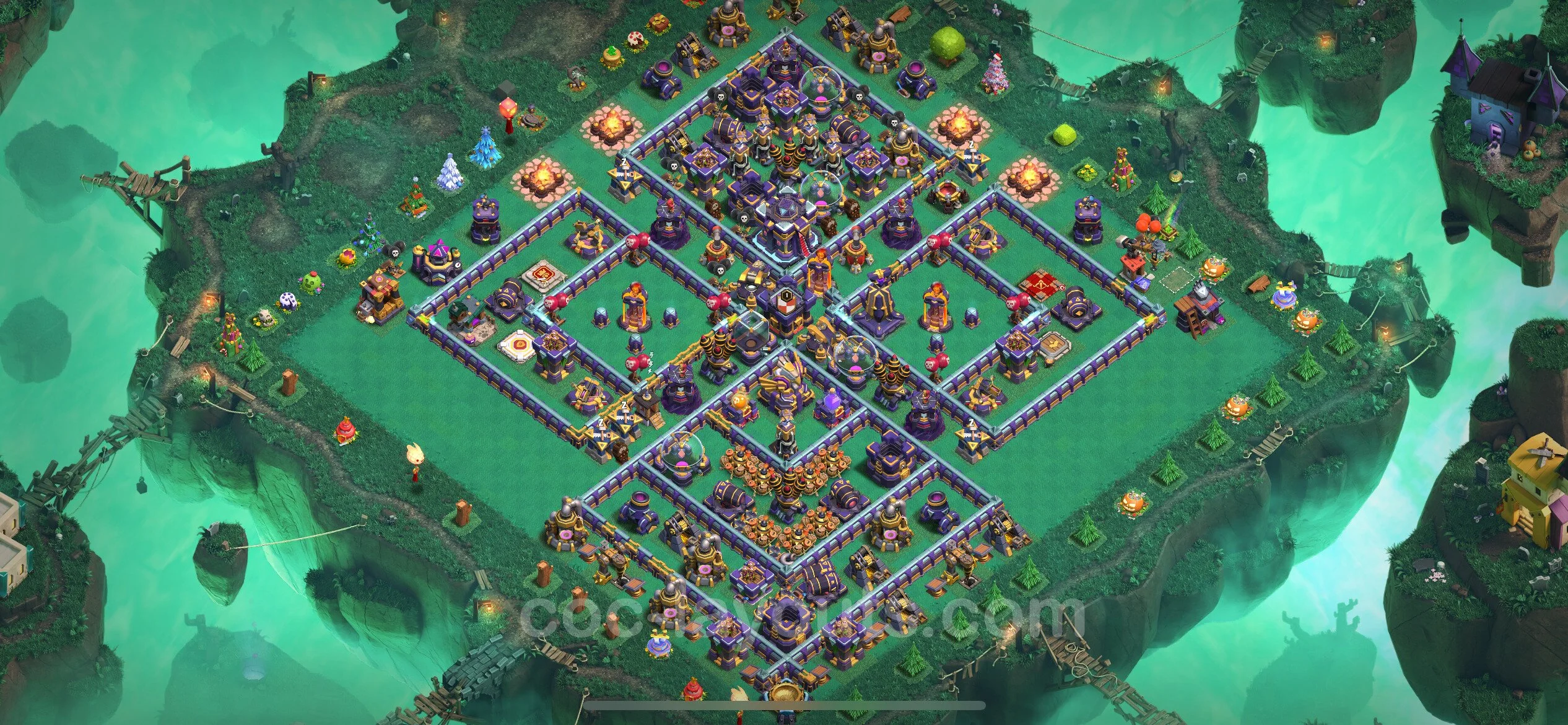Defense (Trophy) Base TH15 with Link, Hybrid - plan / layout / design - Clash of Clans - (#11) — Savunma TH15
