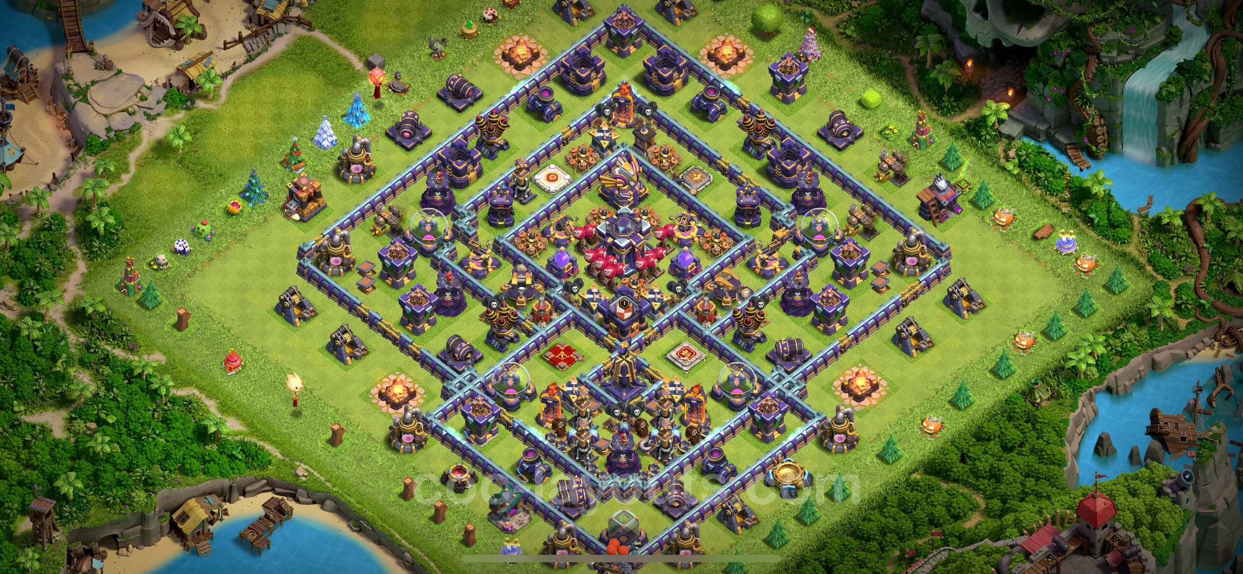 Anti 2 Stars Base TH15 with Link, Anti Air / Electro Dragon - best plan / layout / design - Clash of Clans - (#16) — Захист TH15