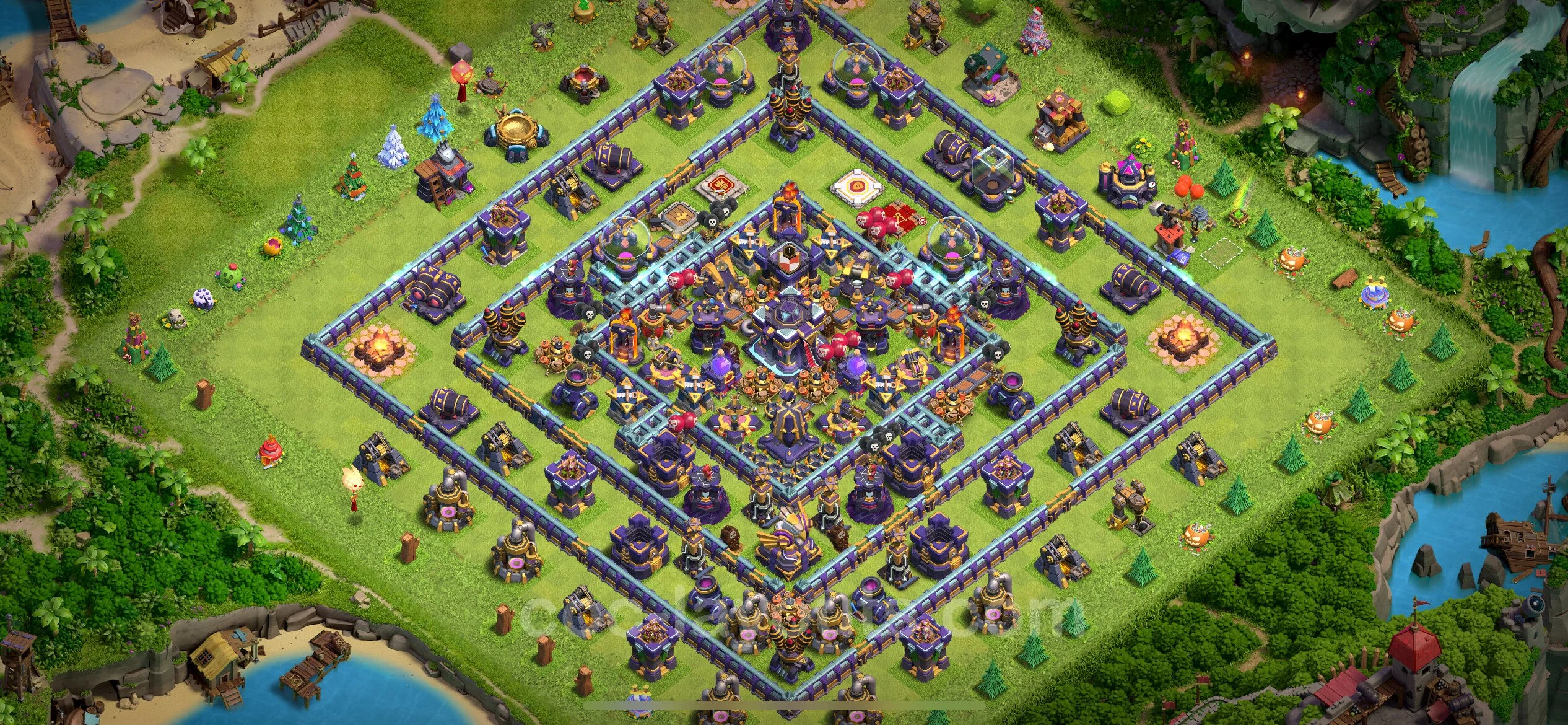 Anti 3 Stars Base TH15 with Link, Hybrid - best plan / layout / design - Clash of Clans - (#19) — Obrona TH15