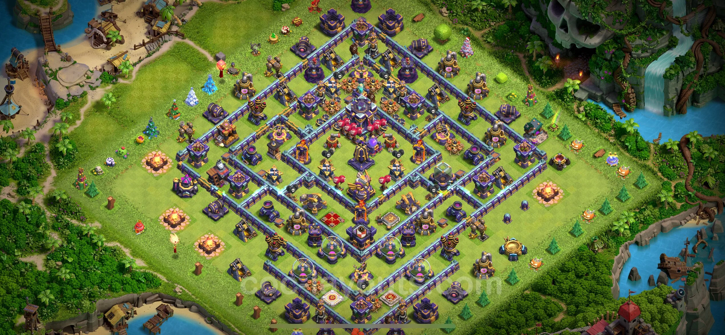 Anti 2 Stars Base TH15 with Link, Legend League - best plan / layout / design - Clash of Clans - (#2)
