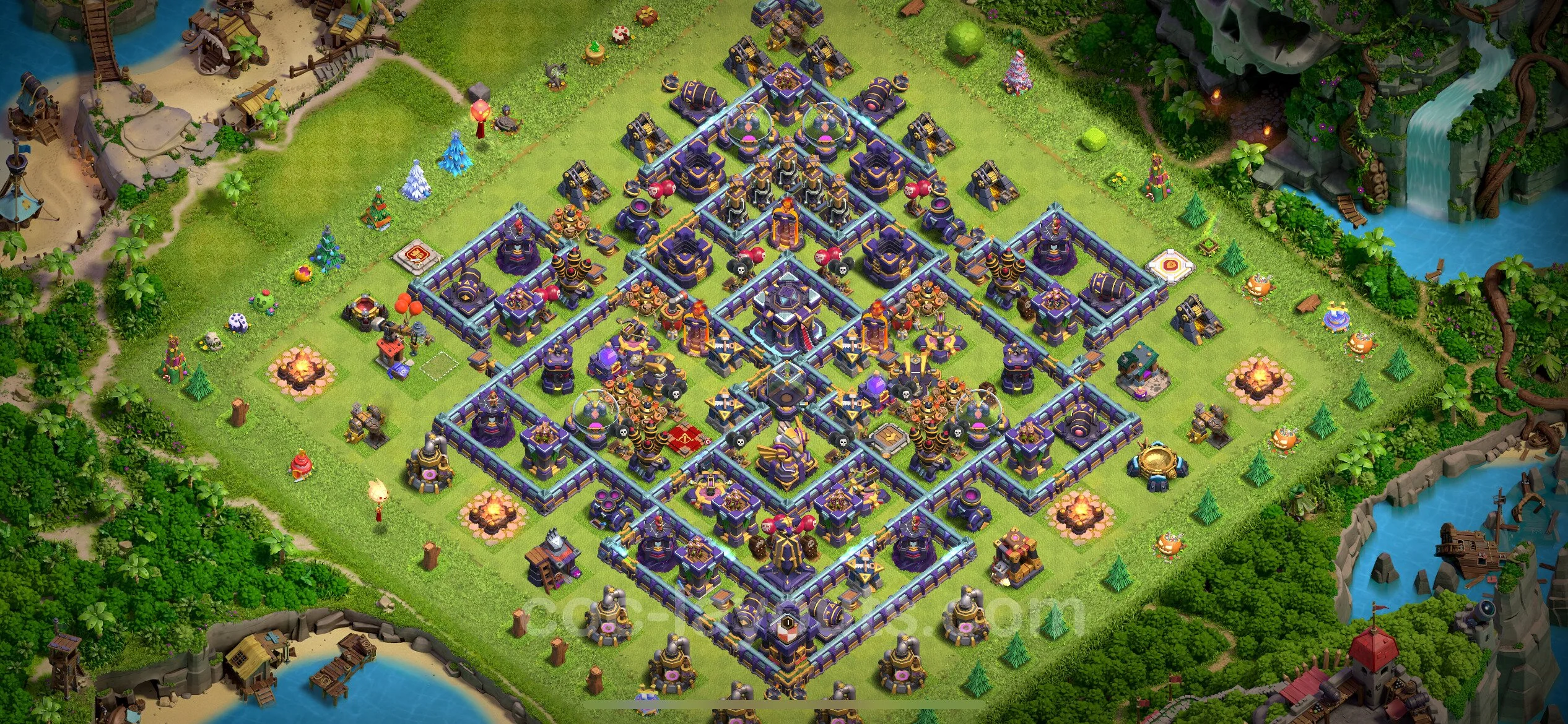 Top Base TH15 with Link, Hybrid - Anti Everything Defence Plan - Clash of Clans - (#20) — Defense TH15
