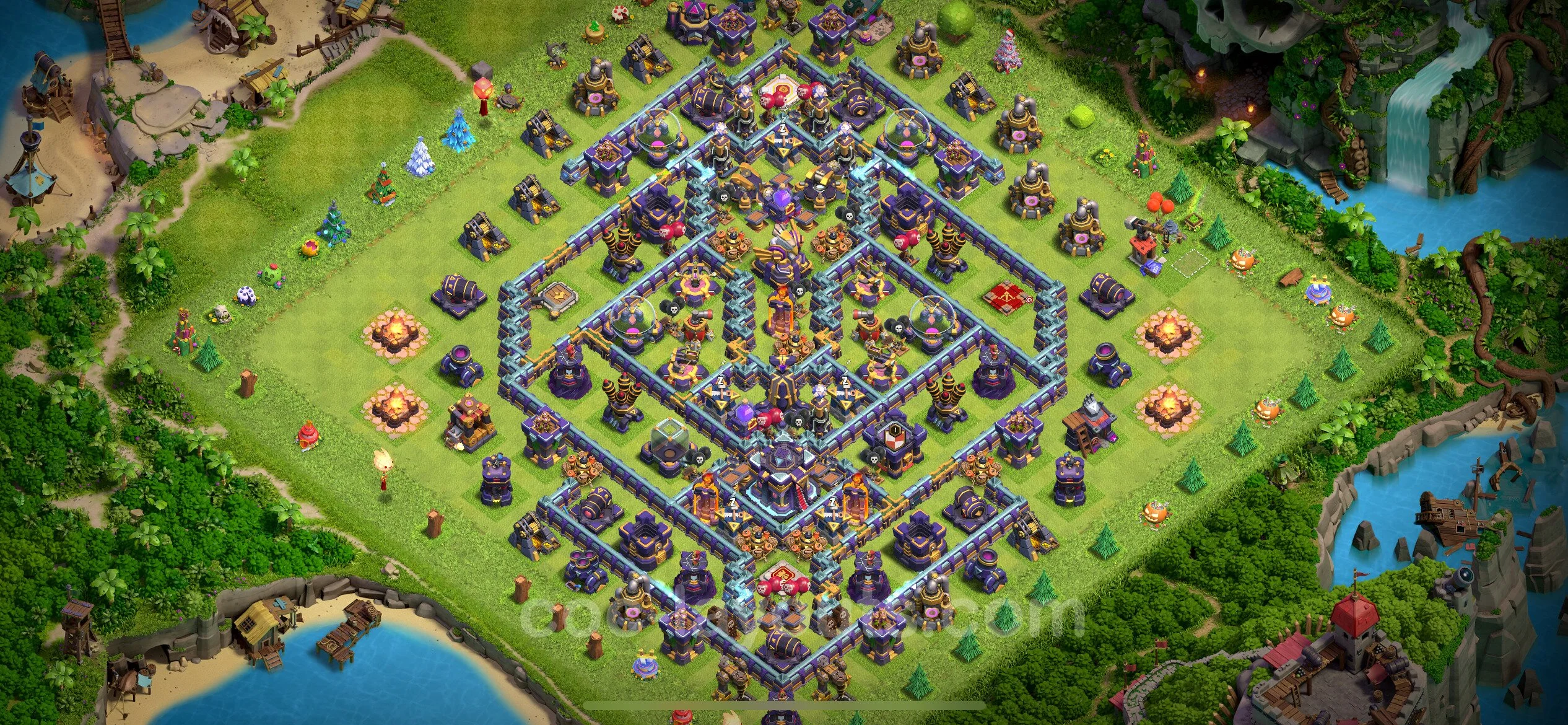 Anti 3 Stars Base TH15 with Link, Anti Air / Electro Dragon - best plan / layout / design - Clash of Clans - (#21) — Défense TH15