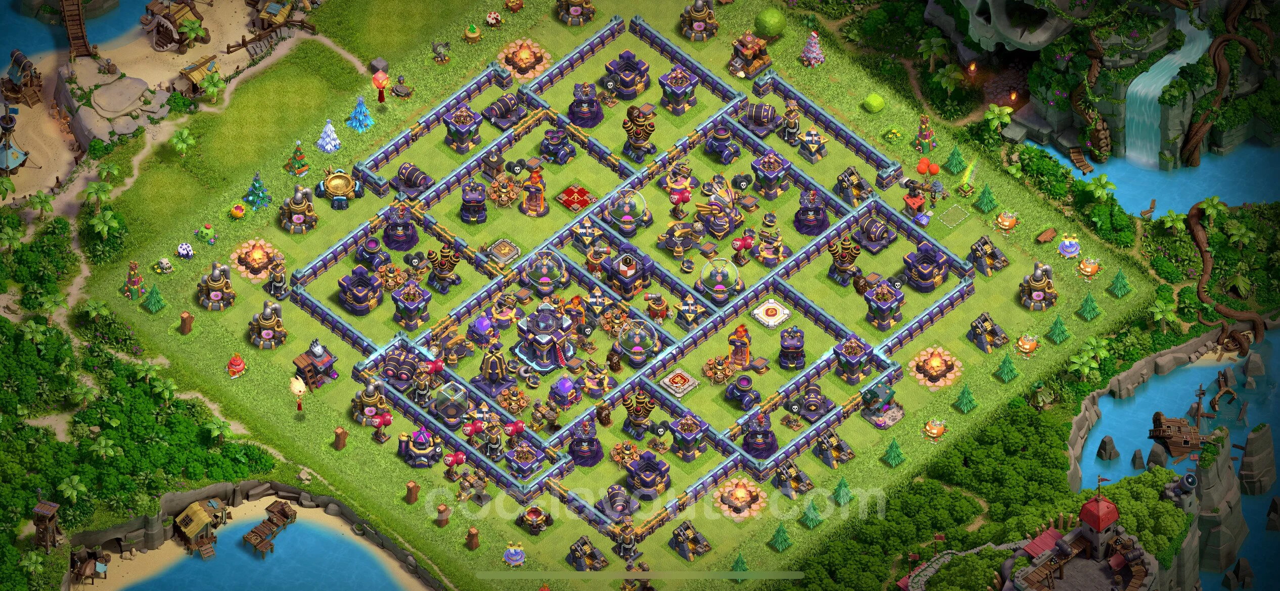 Top Base TH15 with Link, Hybrid - Anti Everything Defence Plan - Clash of Clans - (#24) — Defense TH15