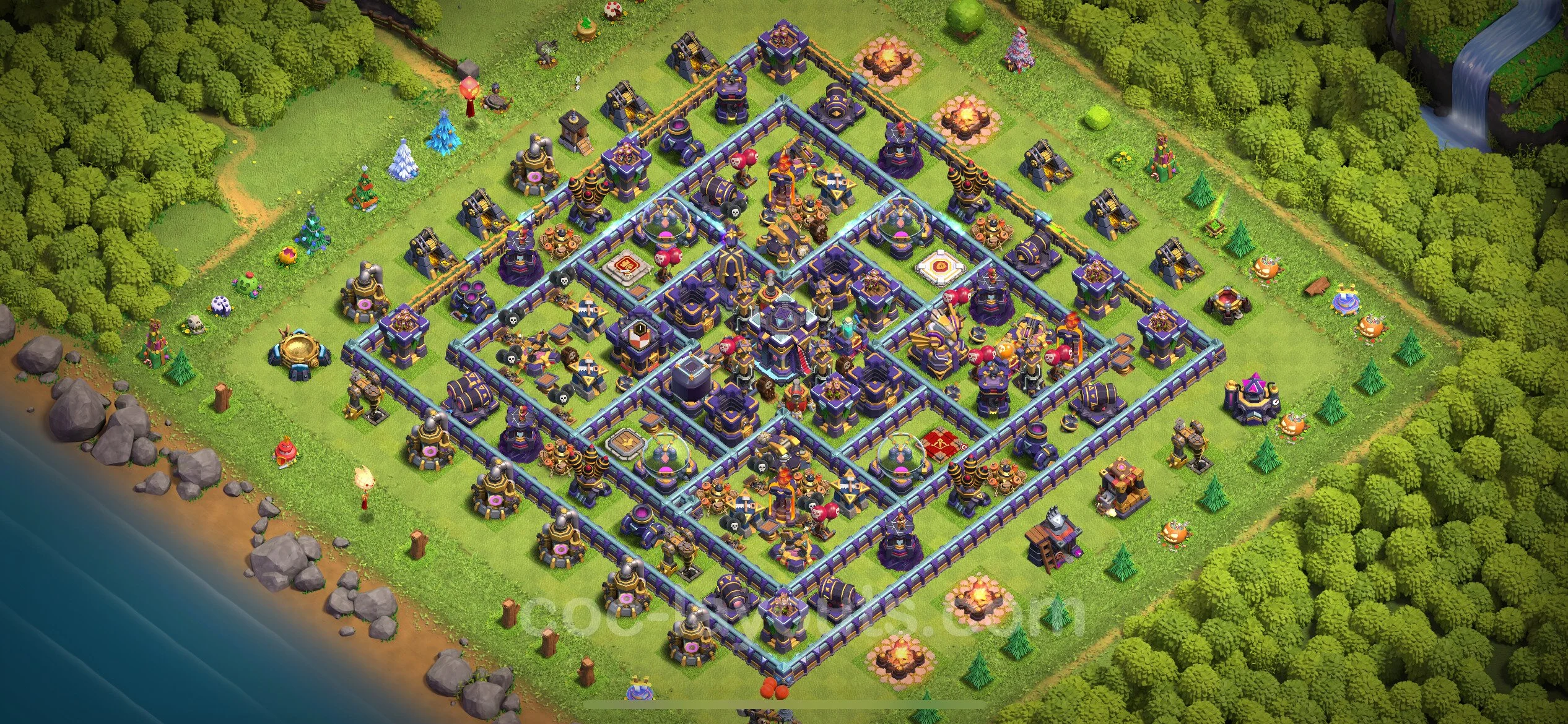 Defense (Trophy) Base TH15 with Link, Legend League, Hybrid - plan / layout / design - Clash of Clans - (#25) — Défense TH15