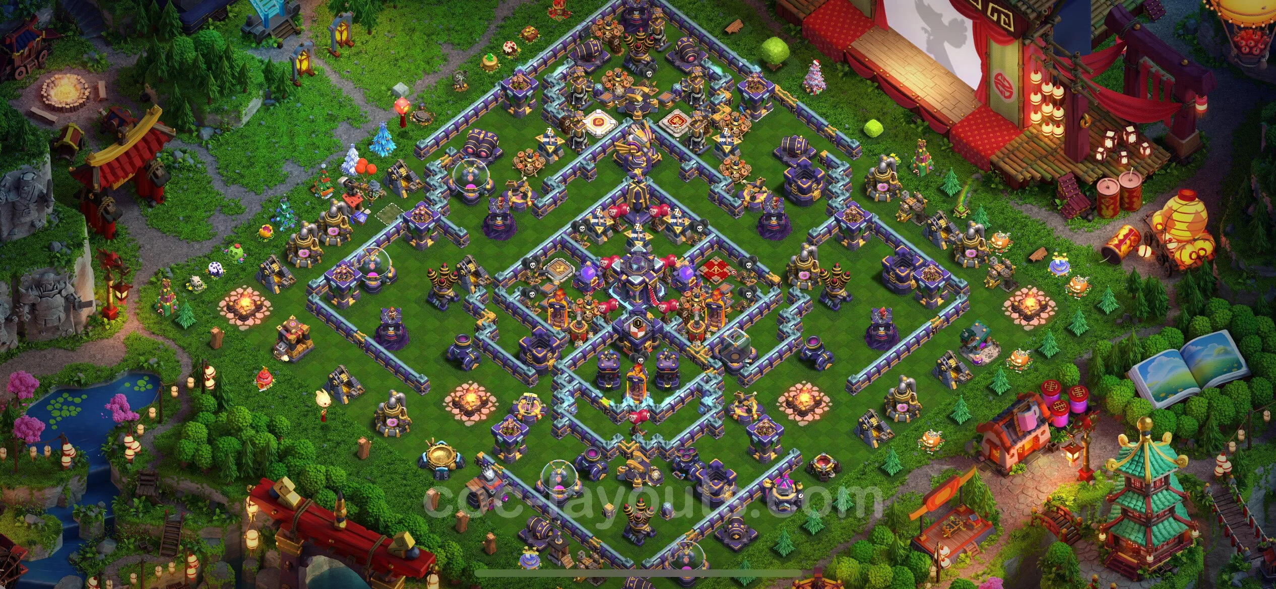 Anti 3 Stars Base TH15 with Link, Anti Everything - best plan / layout / design - Clash of Clans - (#26) — Verdediging TH15