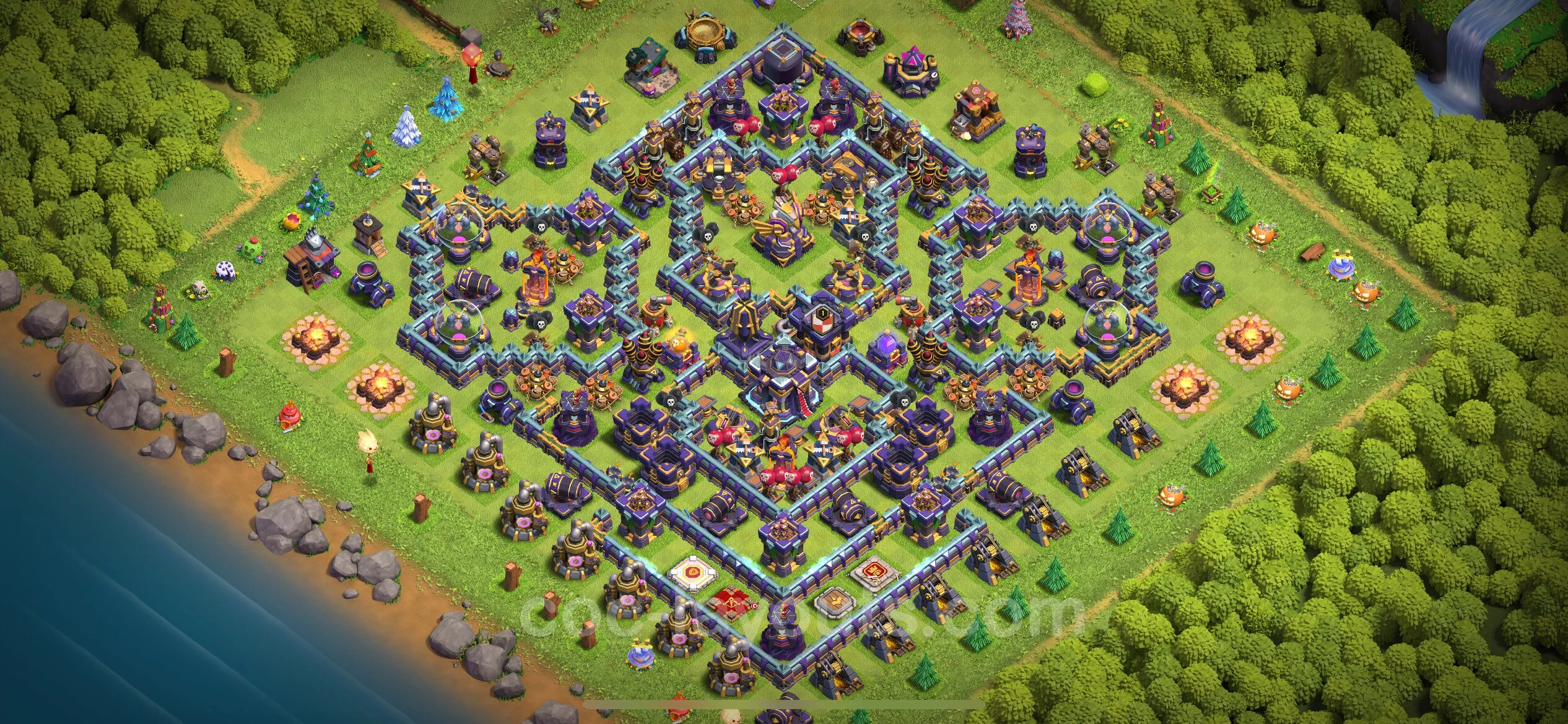 Anti 3 Stars Base TH15 with Link, Hybrid - best plan / layout / design - Clash of Clans - (#28) — Obrona TH15