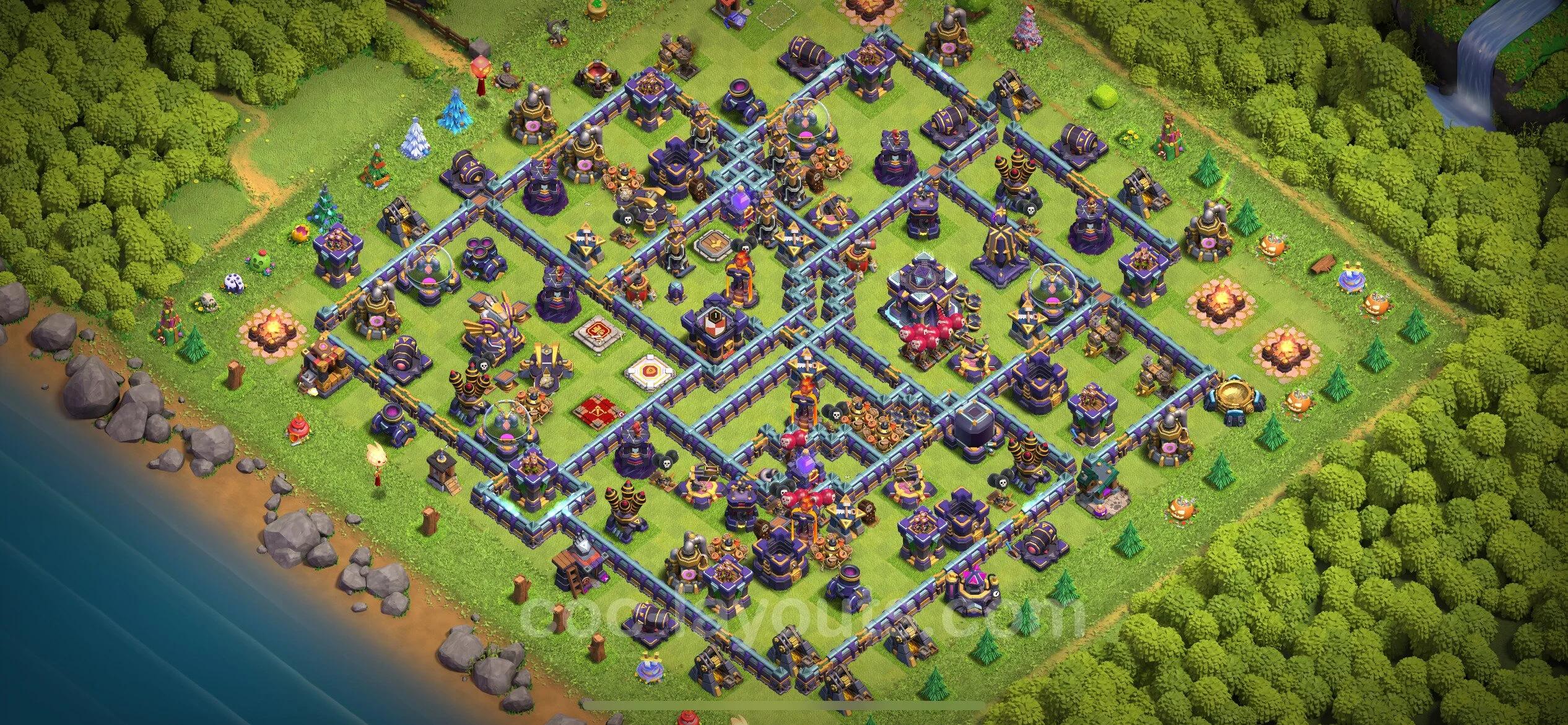 Anti 2 Stars Base TH15 with Link, Hybrid - best plan / layout / design - Clash of Clans - (#29) — Verteidigung TH15