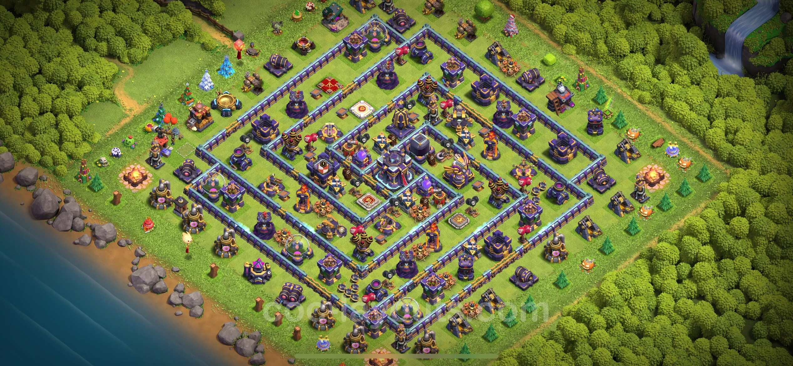 Defense (Trophy) Base TH15 with Link, Hybrid - plan / layout / design - Clash of Clans - (#31) — Defense TH15