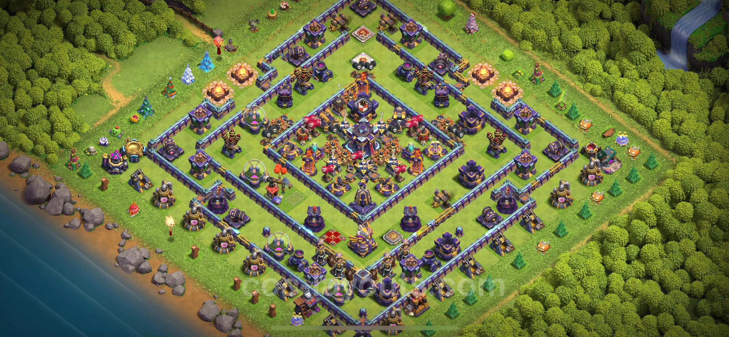 Anti 2 Stars Base TH15 with Link, Hybrid - best plan / layout / design - Clash of Clans - (#32) — Verteidigung TH15