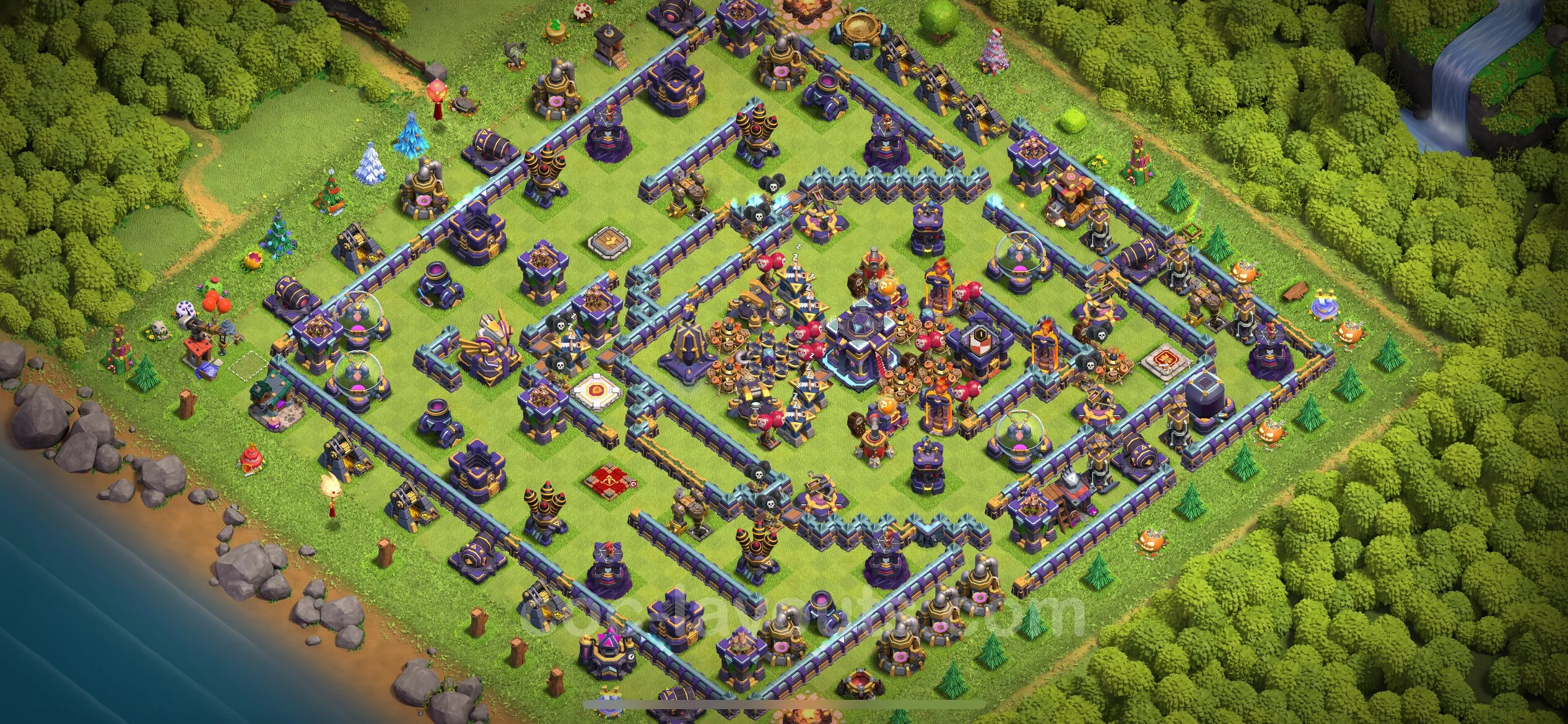 Anti 3 Stars Base TH15 with Link, Anti Everything - best plan / layout / design - Clash of Clans - (#36) — Захист TH15