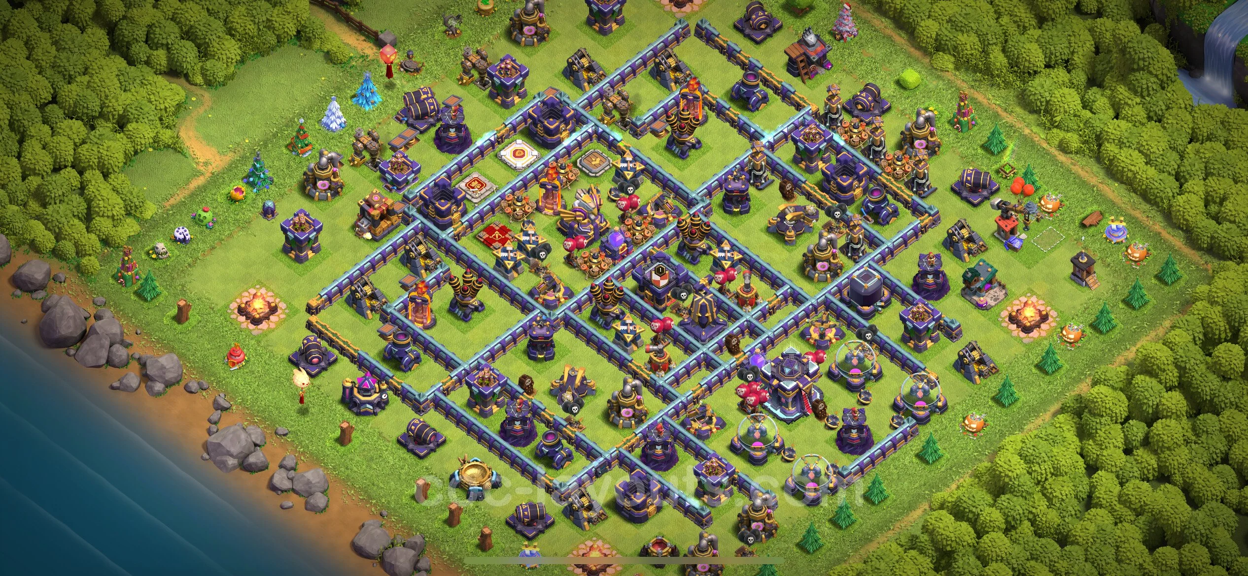 Defense (Trophy) Base TH15 with Link - plan / layout / design - Clash of Clans - (#39) — Verteidigung TH15