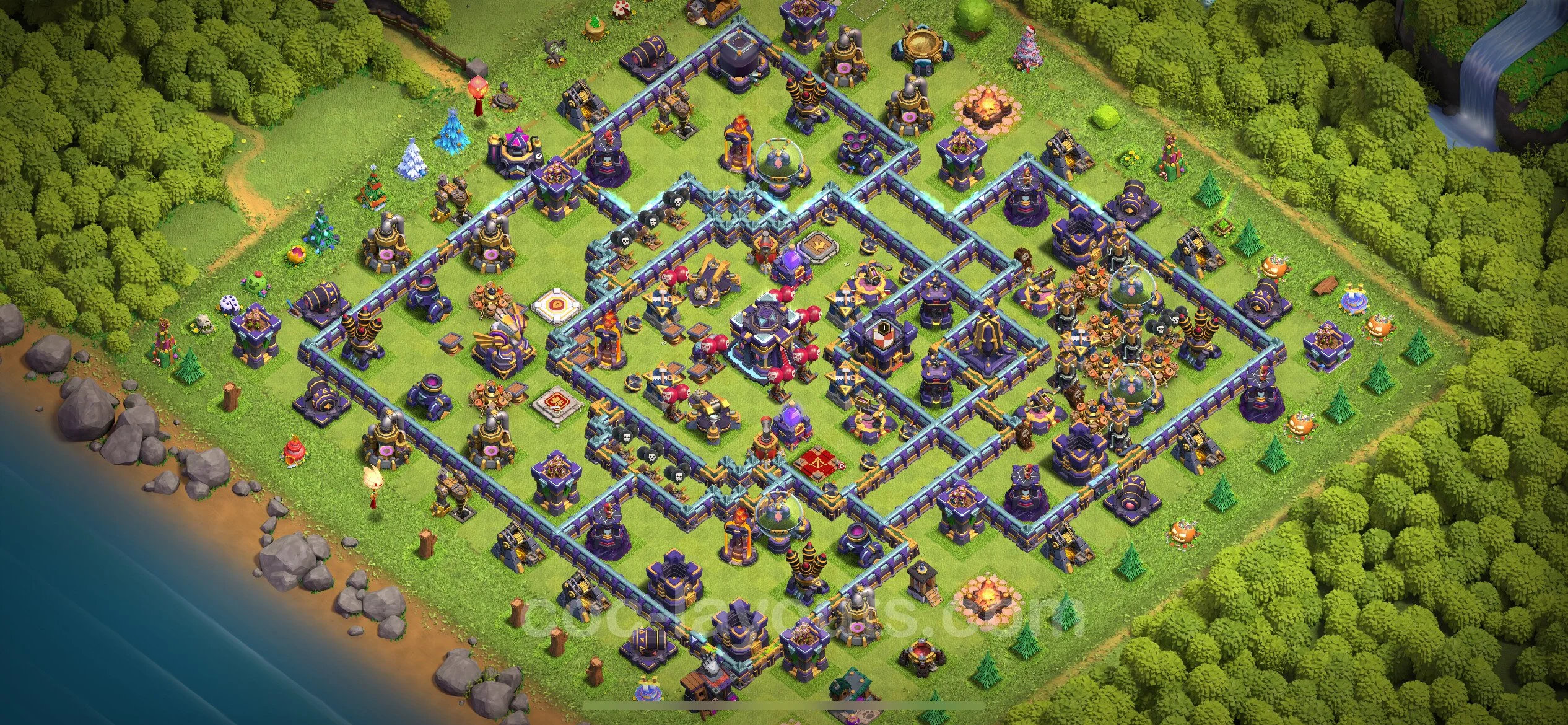 Anti 2 Stars Base TH15 with Link, Hybrid - best plan / layout / design - Clash of Clans - (#43) — Défense TH15
