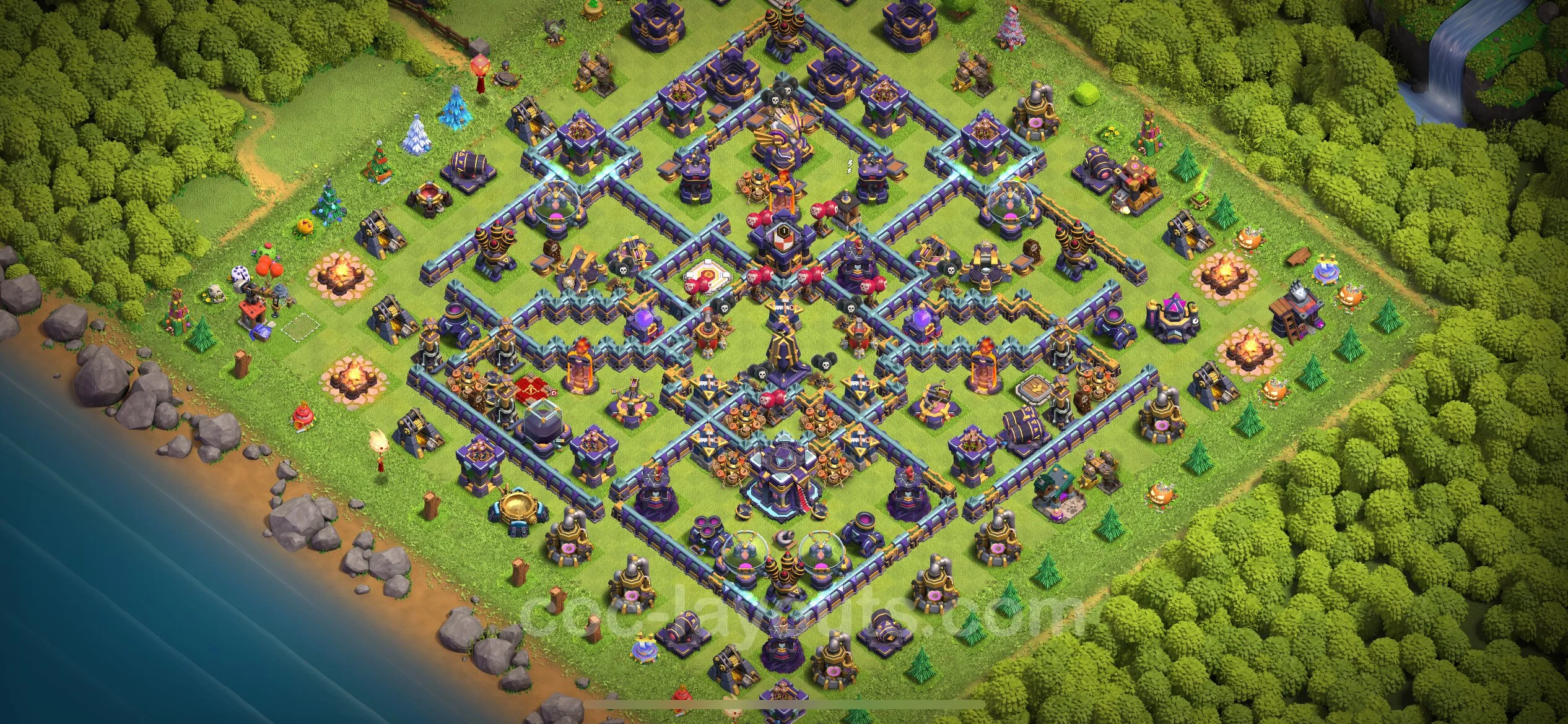 Defense (Trophy) Base TH15 with Link - plan / layout / design - Clash of Clans - (#45) — Verteidigung TH15