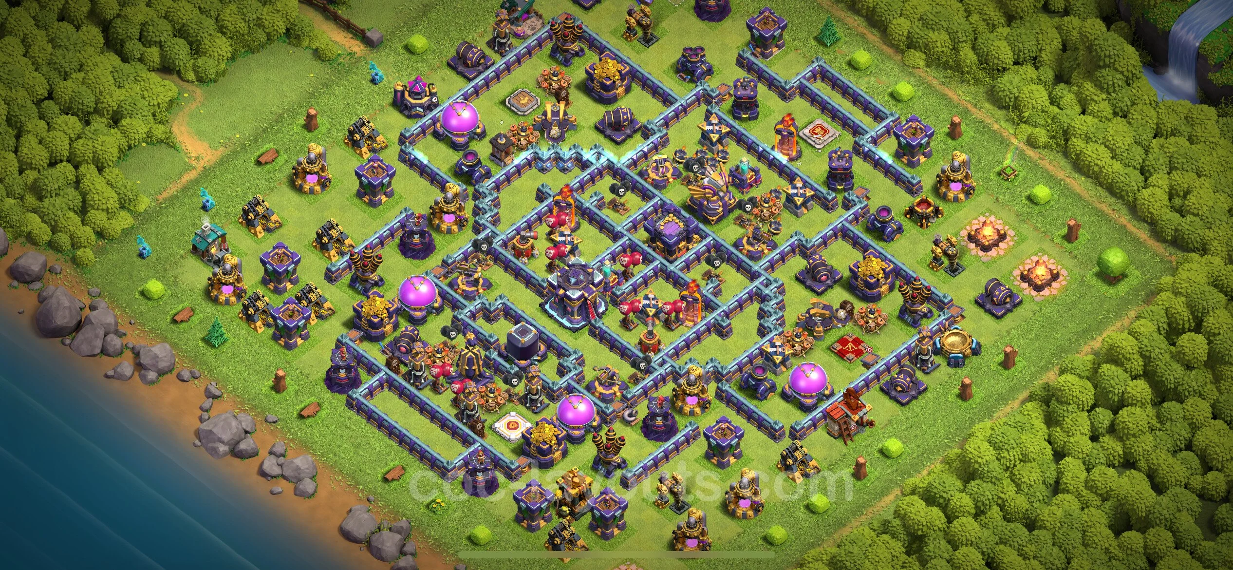 Anti 2 Stars Base TH15 with Link, Hybrid - best plan / layout / design - Clash of Clans - (#46) — Verteidigung TH15