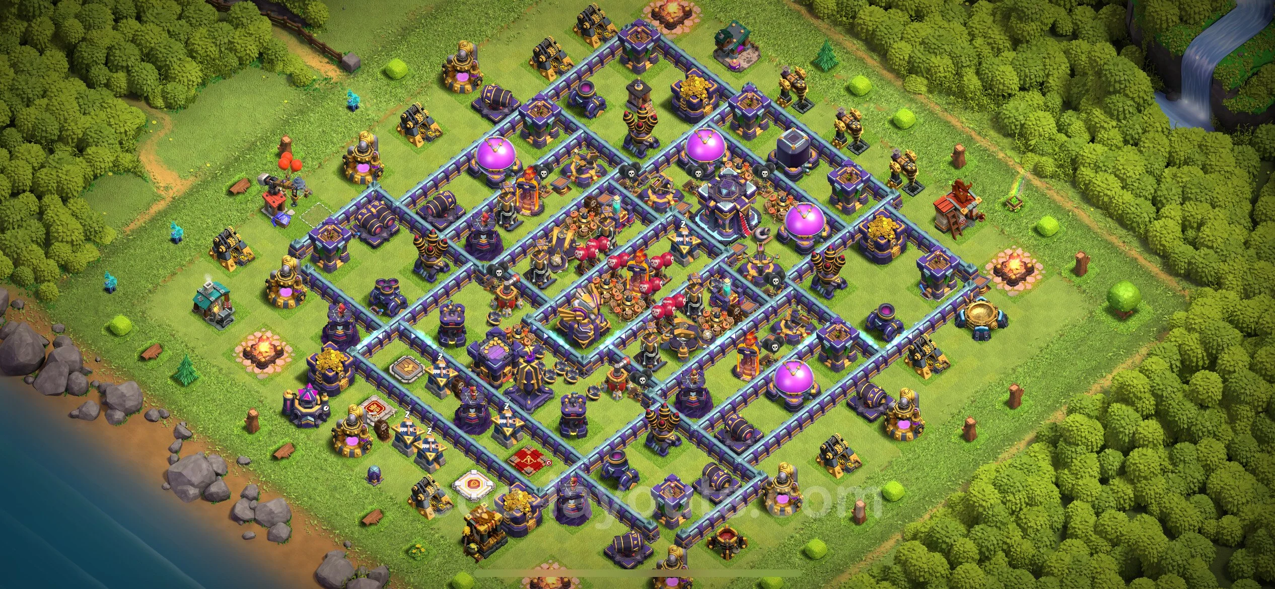 Defense (Trophy) Base TH15 with Link, Legend League - plan / layout / design - Clash of Clans - (#47) — Захист TH15