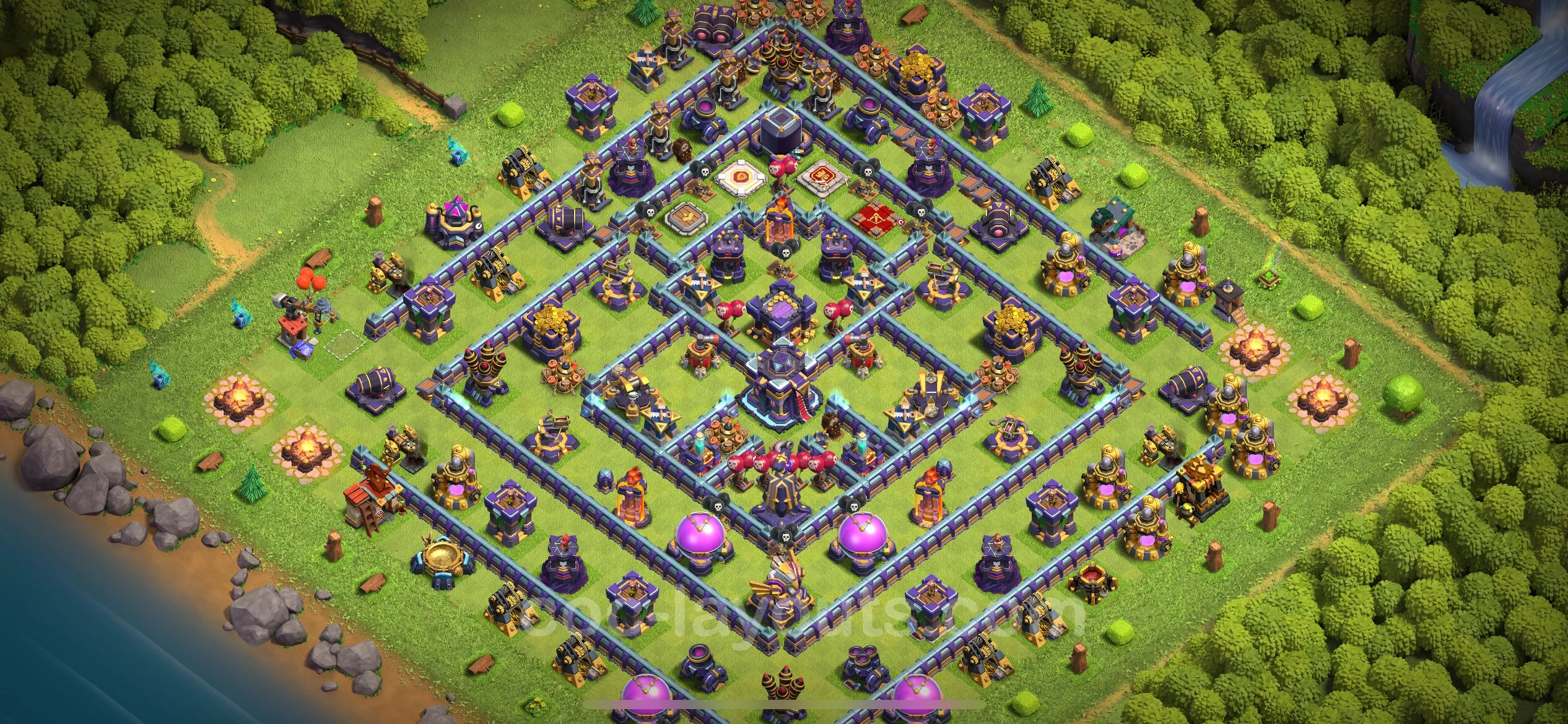 Anti 3 Stars Base TH15 with Link - best plan / layout / design - Clash of Clans - (#48) — Defense TH15
