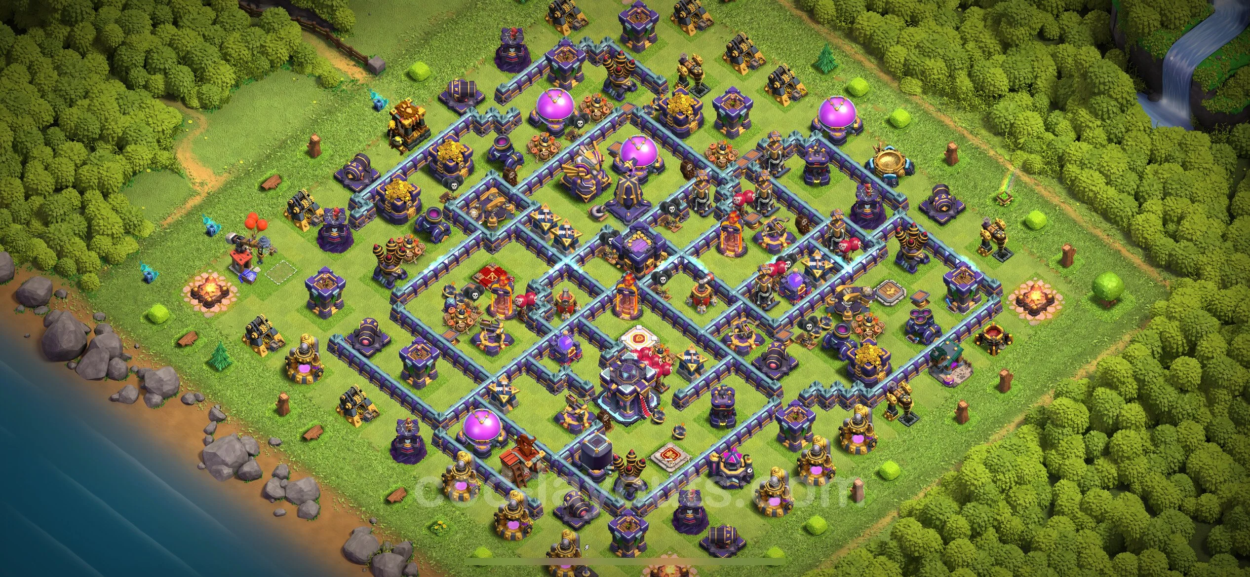 Anti 3 Stars Base TH15 with Link, Hybrid - best plan / layout / design - Clash of Clans - (#50) — Obrona TH15