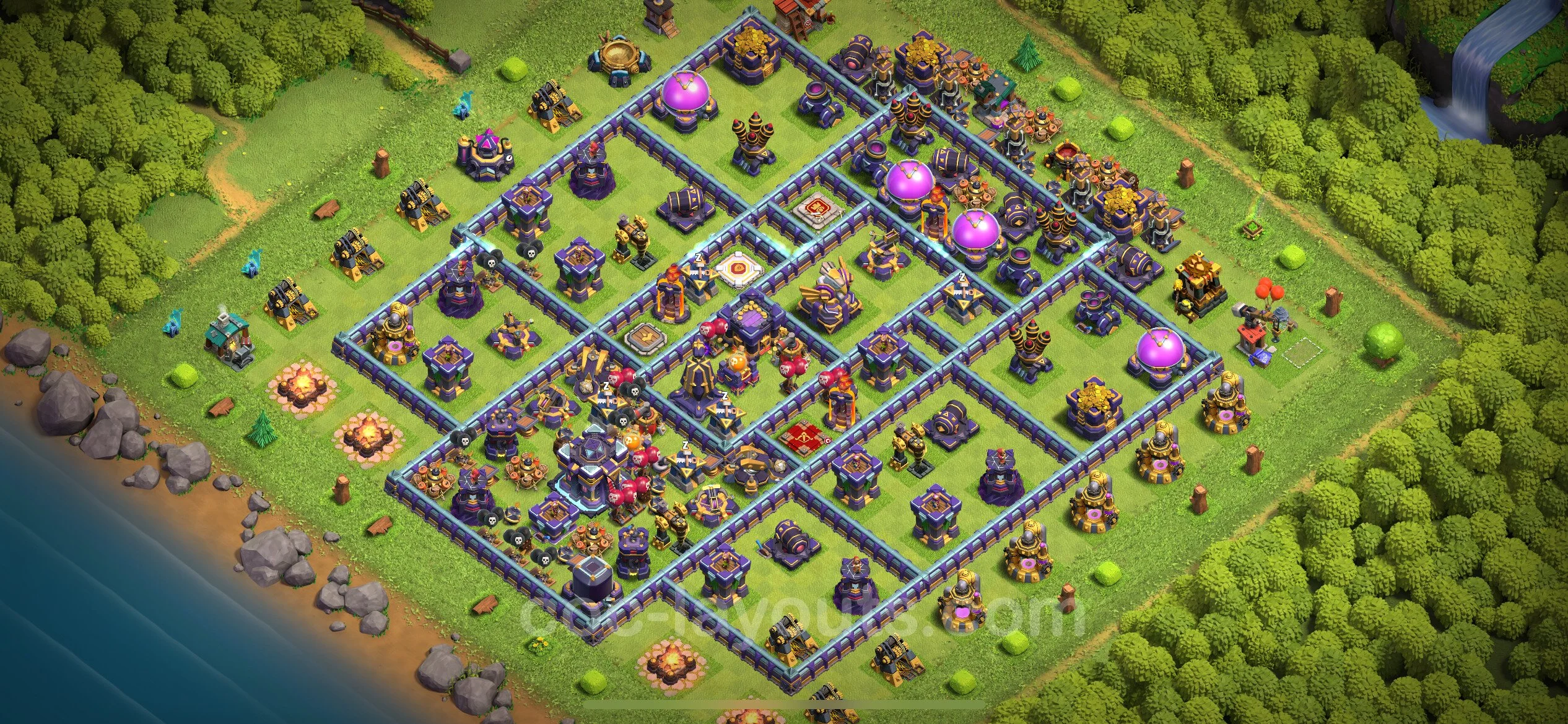Anti 3 Stars Base TH15 with Link, Anti Everything - best plan / layout / design - Clash of Clans - (#52) — Захист TH15