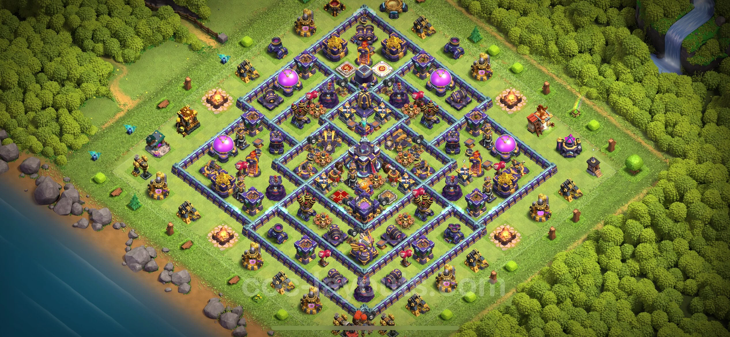 Defense (Trophy) Base TH15 with Link, Legend League, Hybrid - plan / layout / design - Clash of Clans - (#57) — Захист TH15
