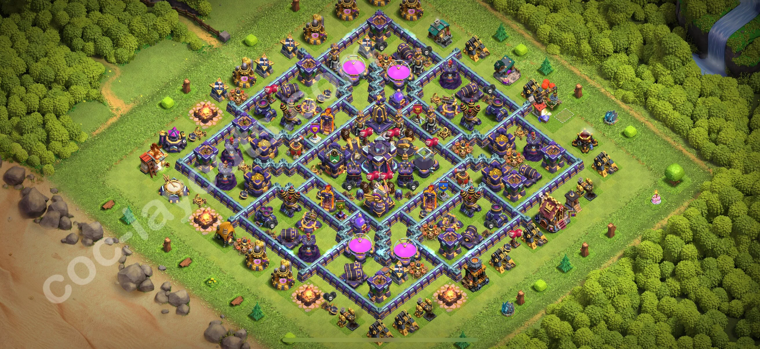 Defense (Trophy) Base TH15 with Link, Legend League, Hybrid - plan / layout / design - Clash of Clans 2026 - (#63) — Défense TH15