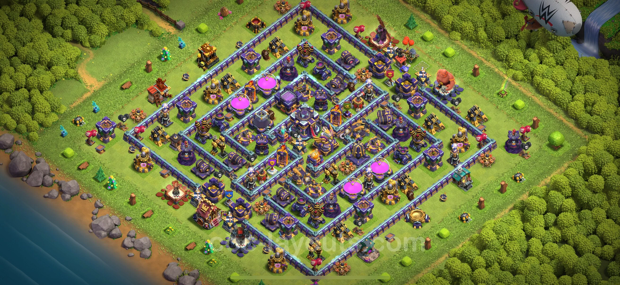 Anti 2 Stars Base TH15 with Link - best plan / layout / design - Clash of Clans - (#69) — Obrona TH15