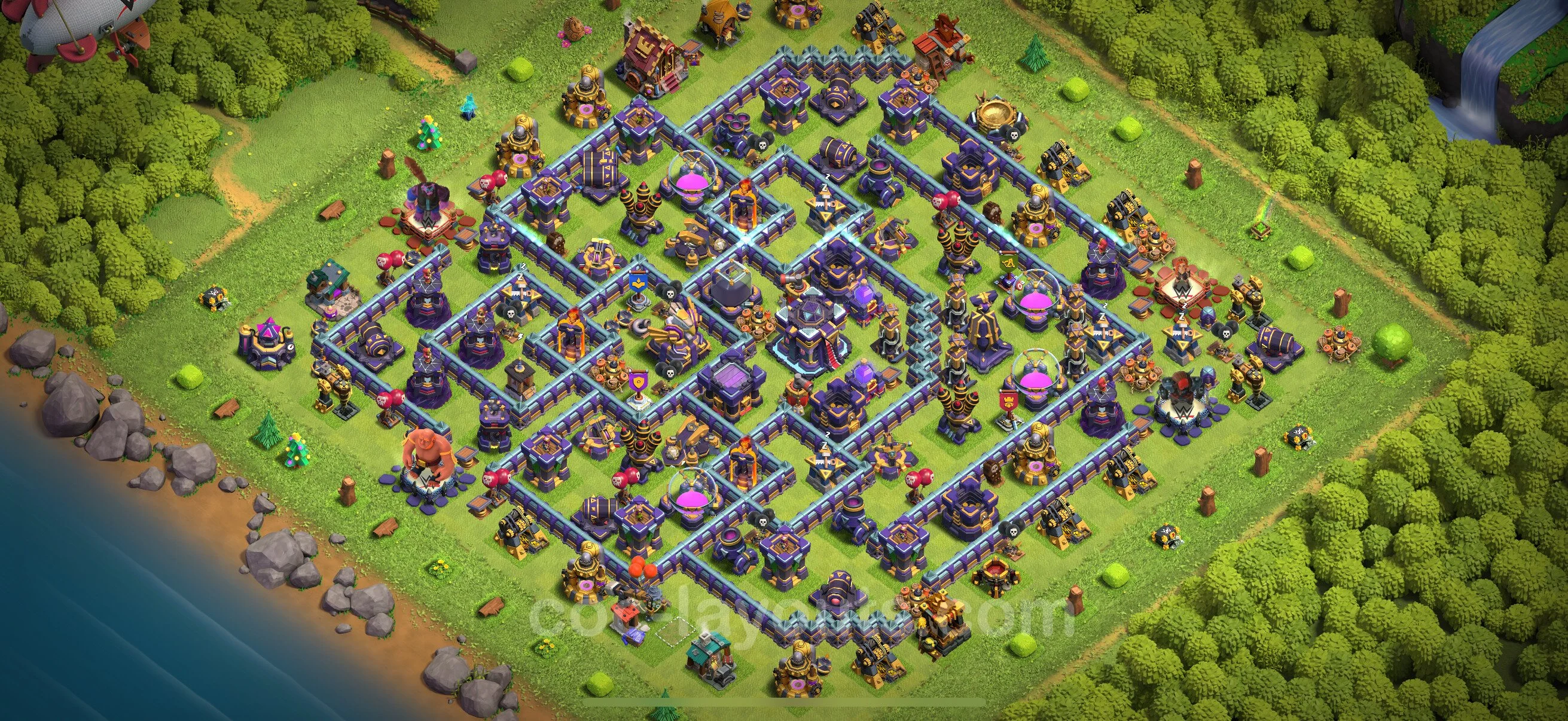 Anti 2 Stars Base TH15 with Link, Hybrid - best plan / layout / design - Clash of Clans - (#71) — Défense TH15