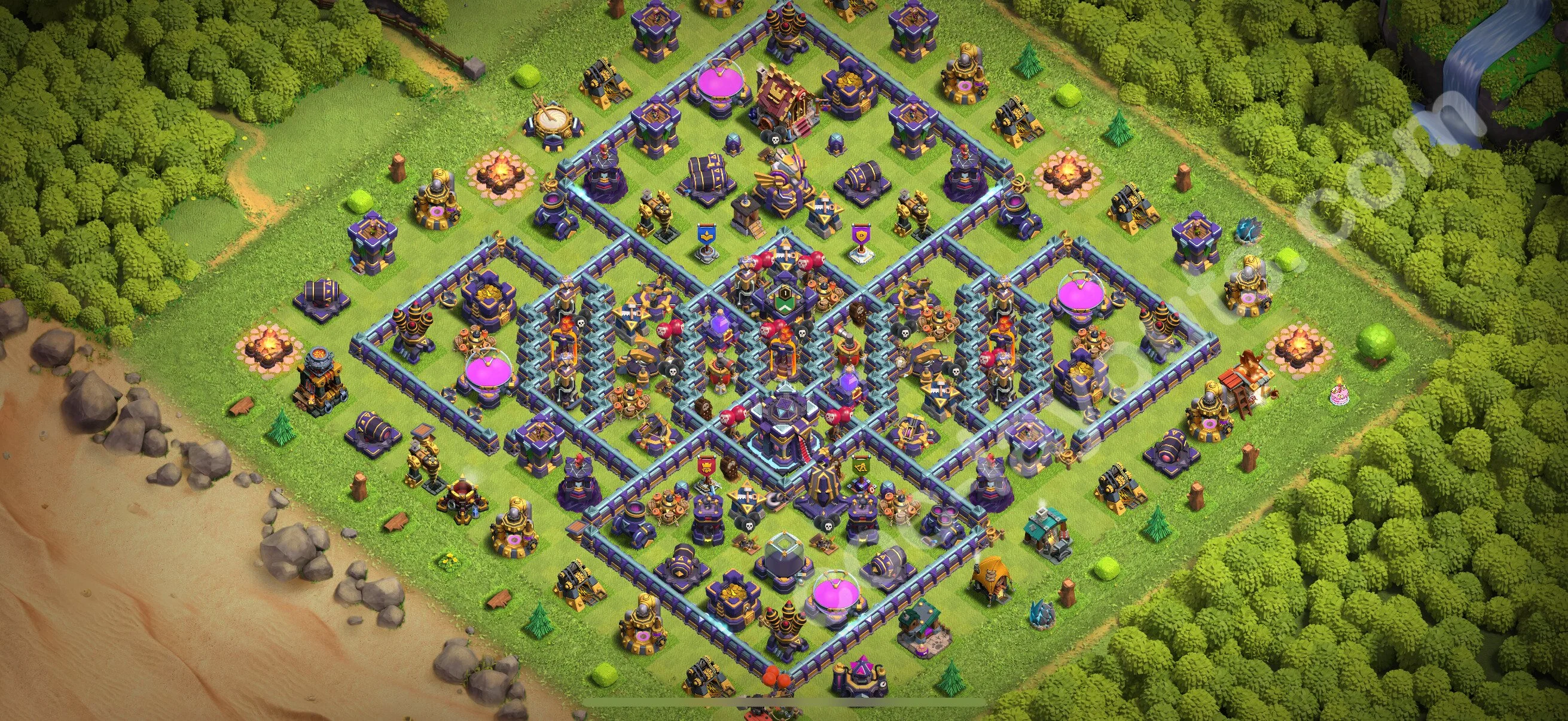 Defense (Trophy) Base TH15 with Link, Hybrid - plan / layout / design - Clash of Clans 2026 - (#79) — Defense TH15