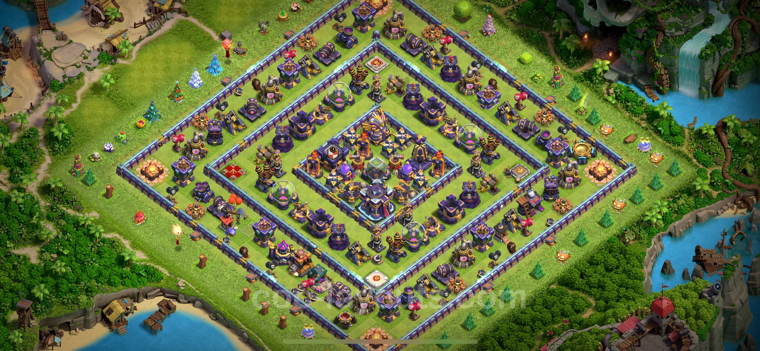 Anti 3 Stars Base TH15 with Link, Hybrid - best plan / layout / design - Clash of Clans - (#8) — Savunma TH15