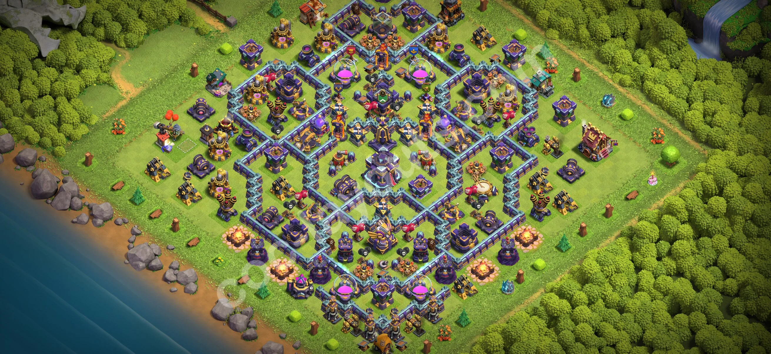 Anti 3 Stars Base TH15 with Link, Hybrid - best plan / layout / design - Clash of Clans 2026 - (#87) — Verdediging TH15
