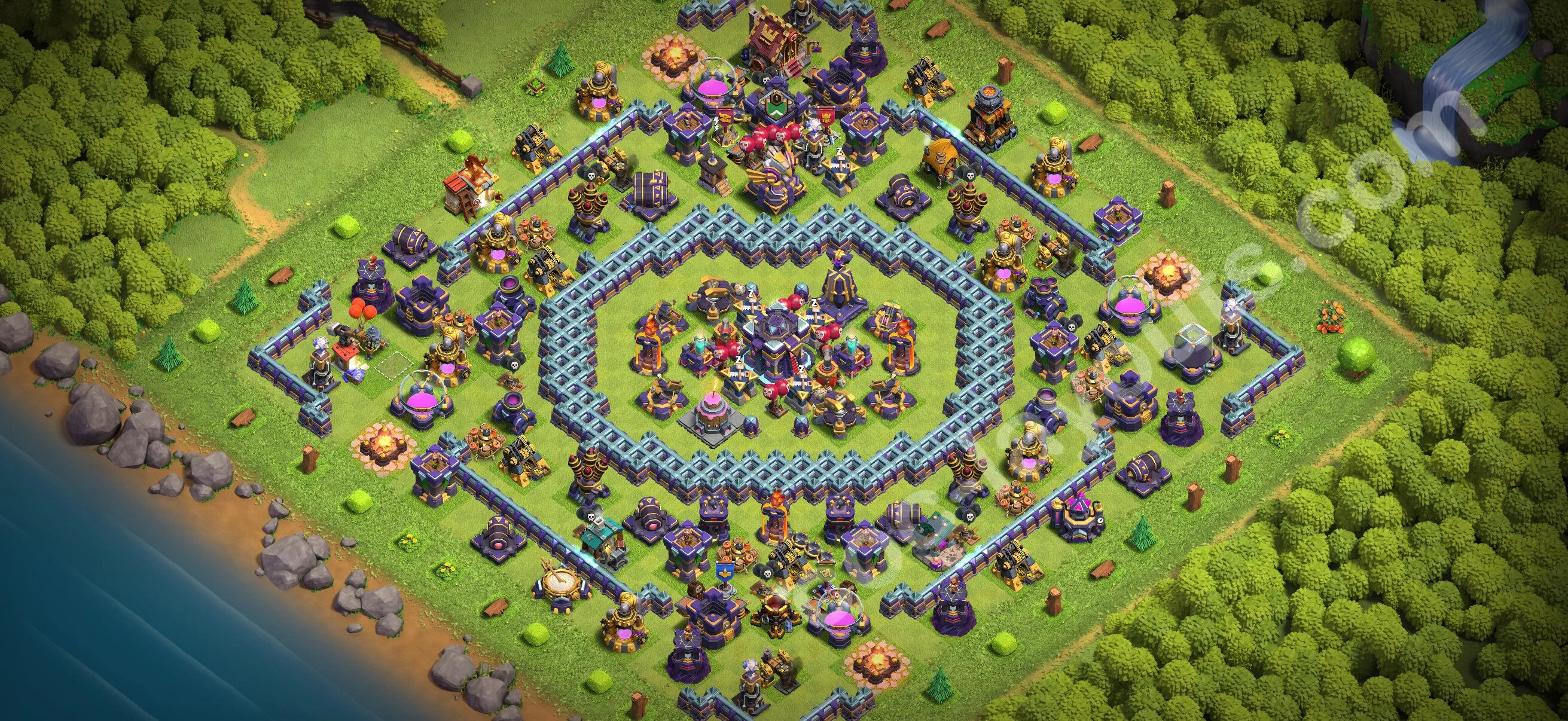 Defense (Trophy) Base TH15 with Link - plan / layout / design - Clash of Clans 2026 - (#96) — Defense TH15