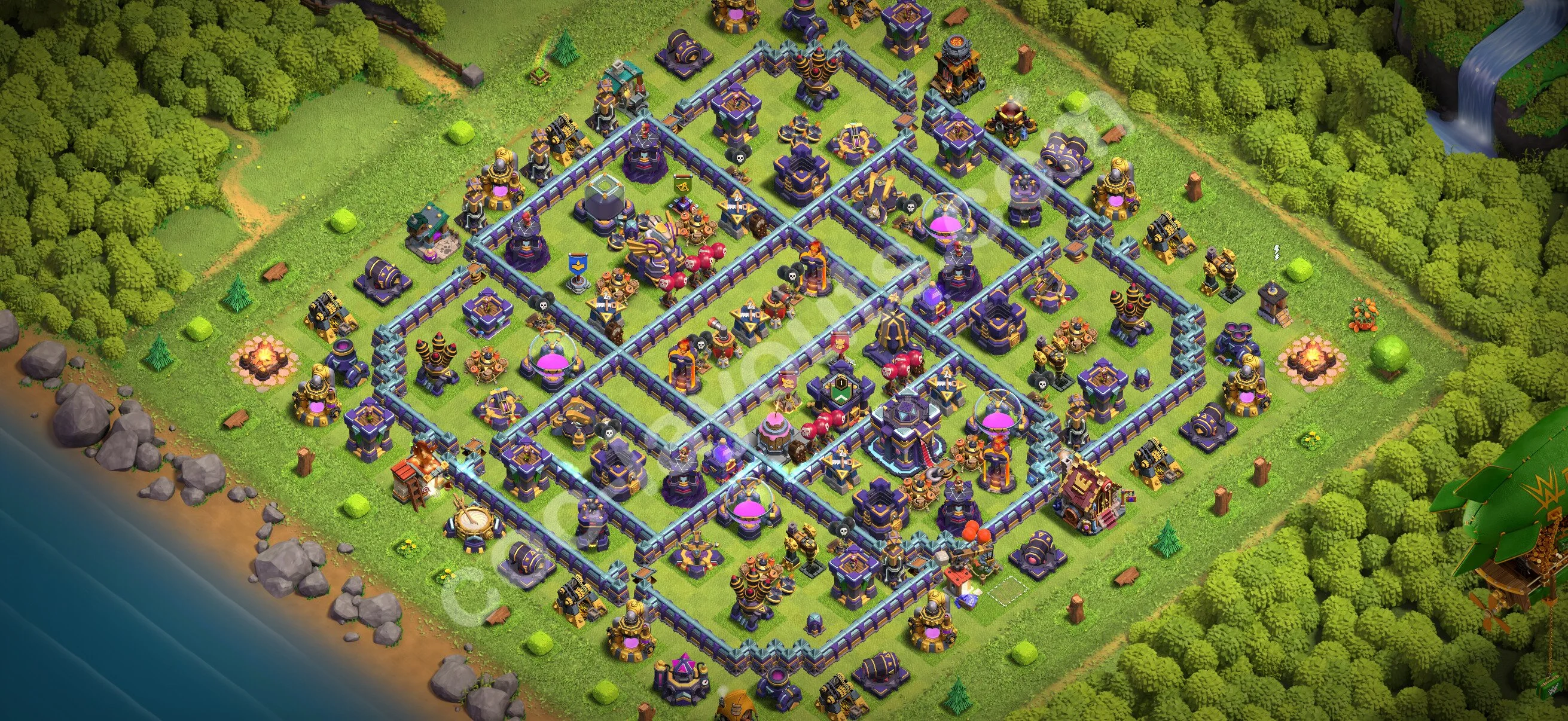 Anti 3 Stars Base TH15 with Link - best plan / layout / design - Clash of Clans 2026 - (#98) — Защита TH15