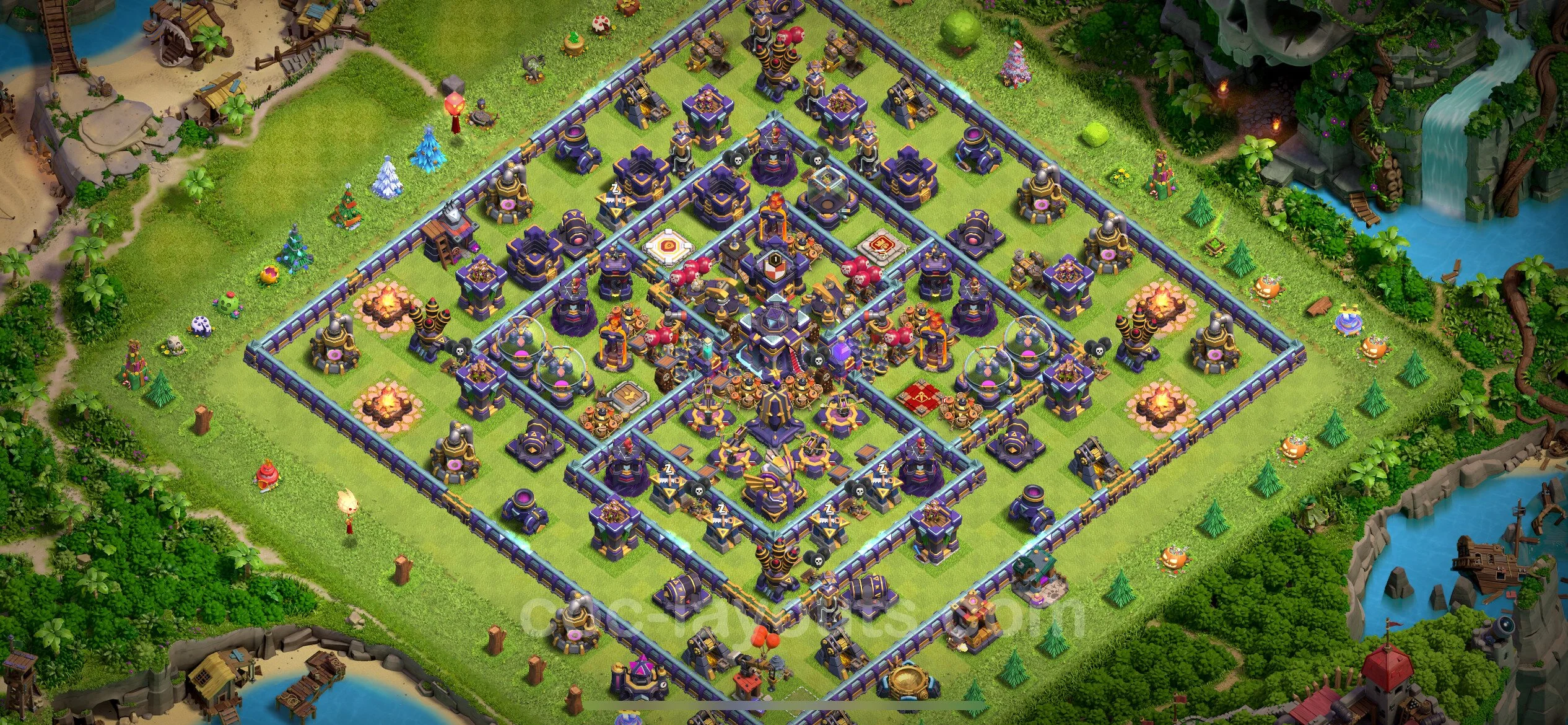 Farming Base TH15 with Link, Anti Everything, Hybrid - plan / layout / design - Clash of Clans - (#1)