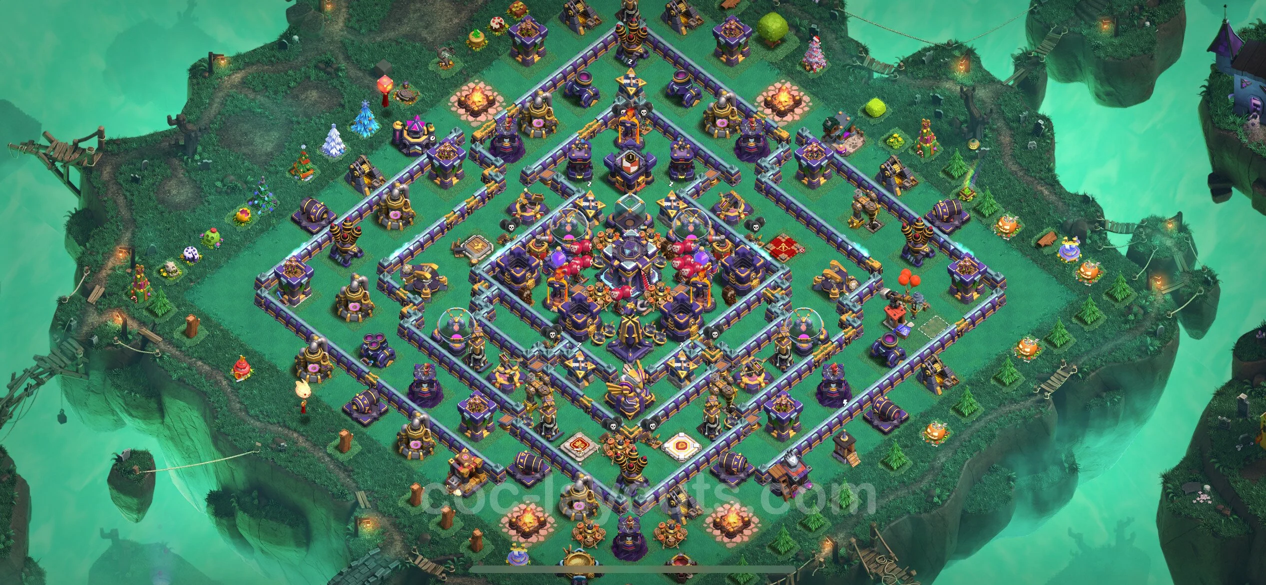 Farming Base TH15 with Link, Anti 3 Stars, Hybrid - plan / layout / design - Clash of Clans - (#10) — Farma TH15