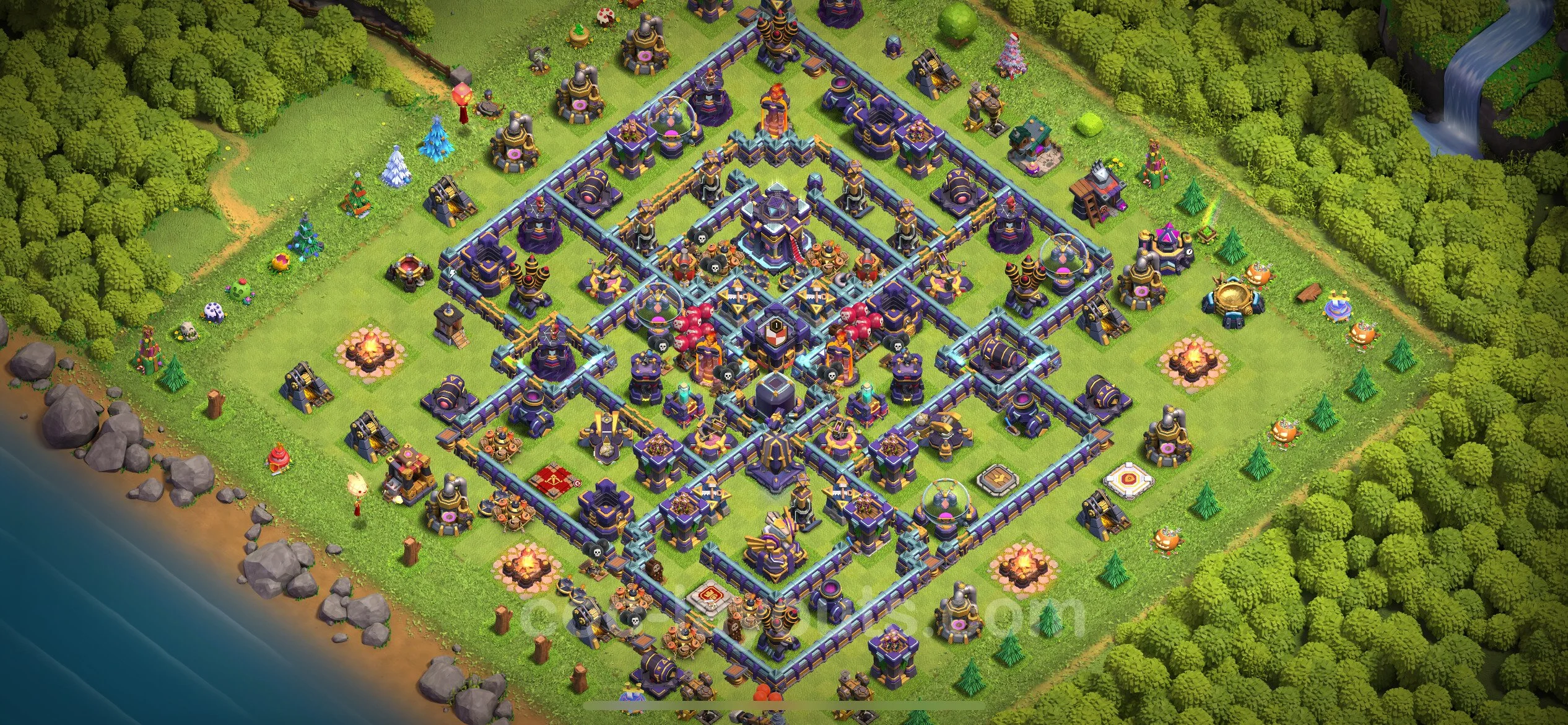 Farming Base TH15 with Link, Anti 3 Stars, Hybrid - plan / layout / design - Clash of Clans - (#17) — Фарм TH15