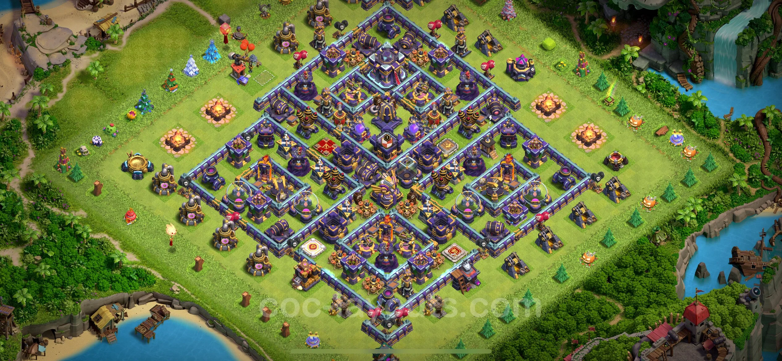 Farming Base TH15 with Link, Anti Air / Electro Dragon, Hybrid - plan / layout / design - Clash of Clans - (#2)
