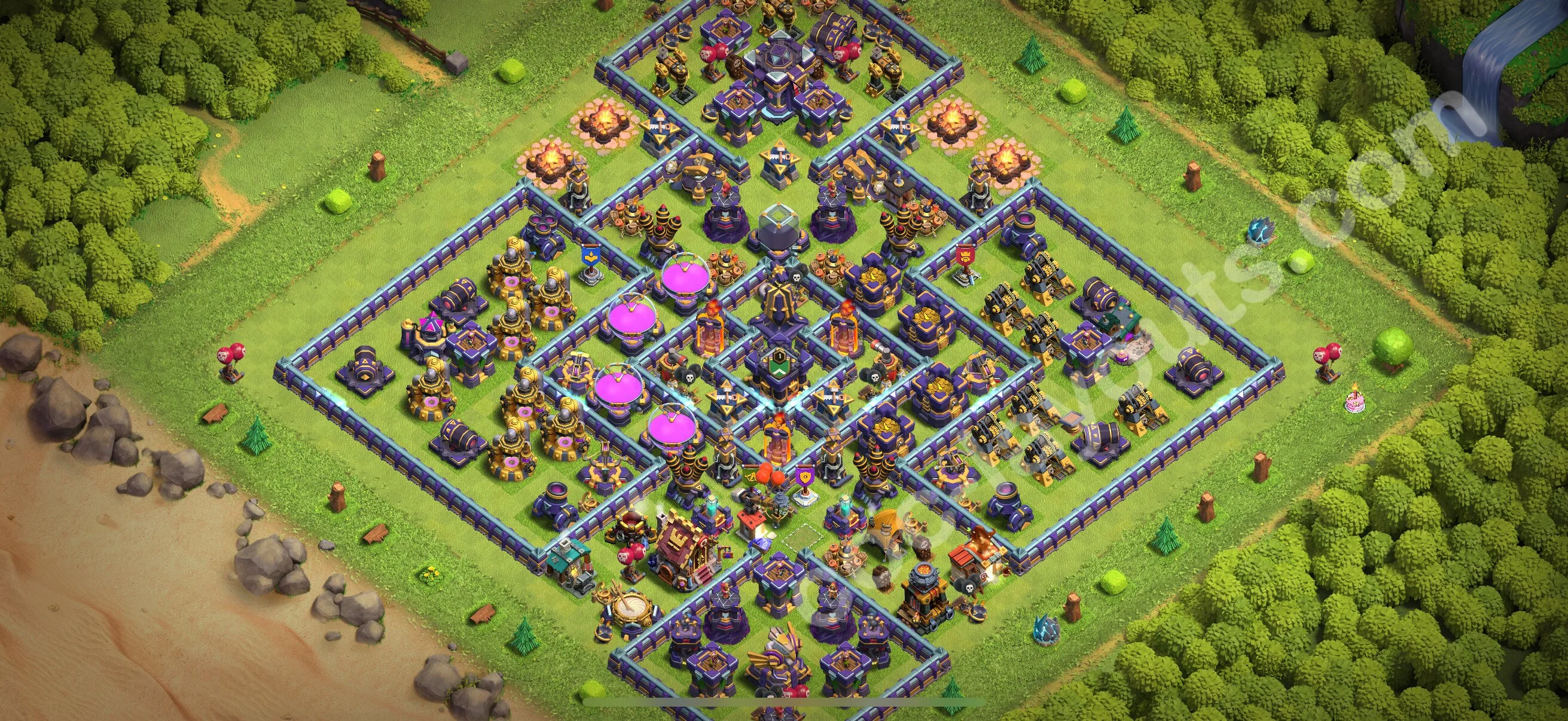 Farming Base TH15 with Link, Anti Air / Electro Dragon, Hybrid - plan / layout / design - Clash of Clans 2026 - (#22) — Farma TH15
