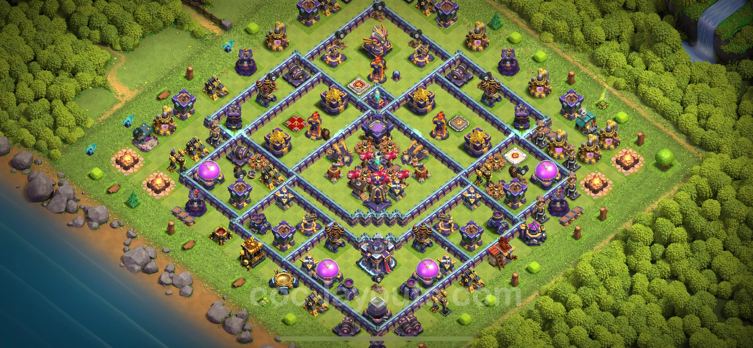 Farming Base TH15 with Link - plan / layout / design - Clash of Clans - (#27) — Фарм TH15