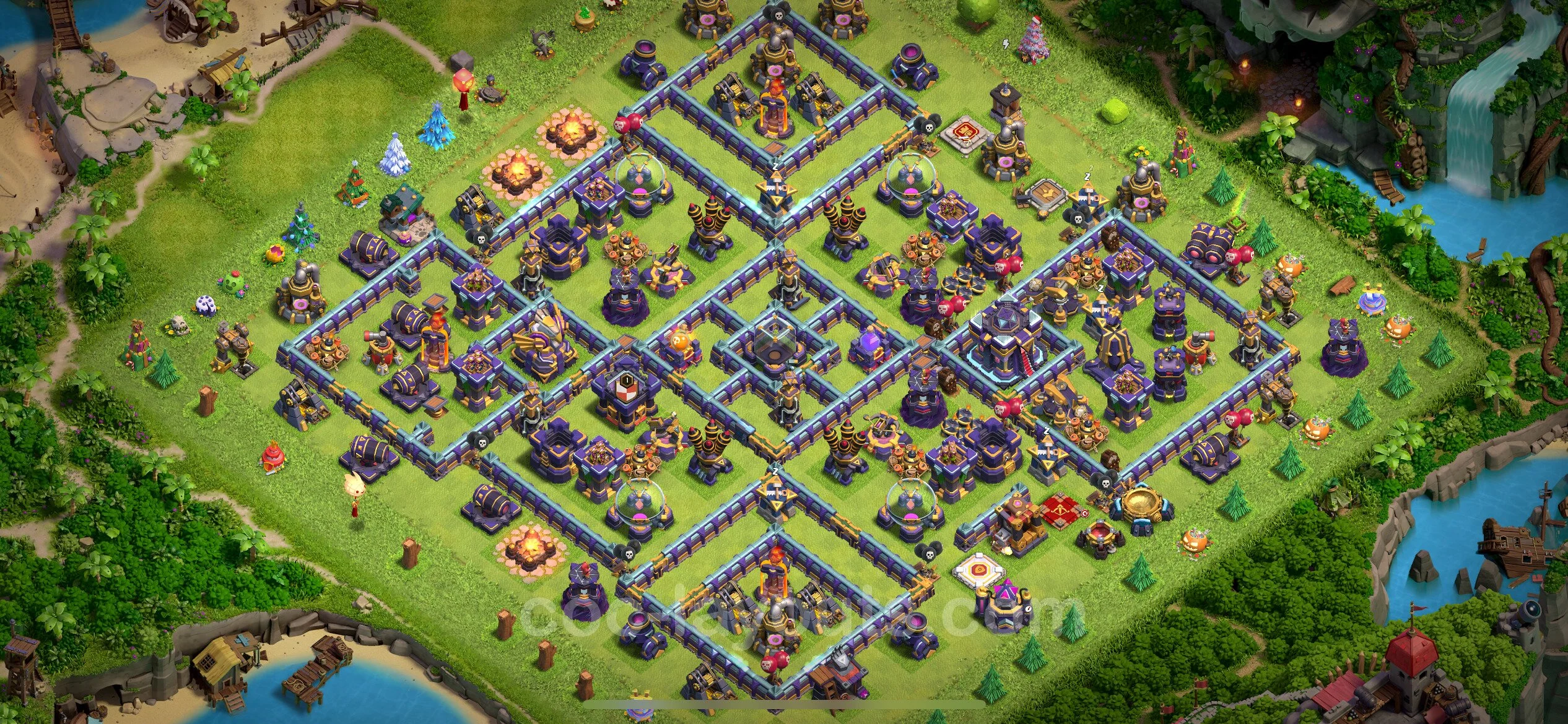 Farming Base TH15 with Link, Anti Air / Electro Dragon, Hybrid - plan / layout / design - Clash of Clans - (#4)