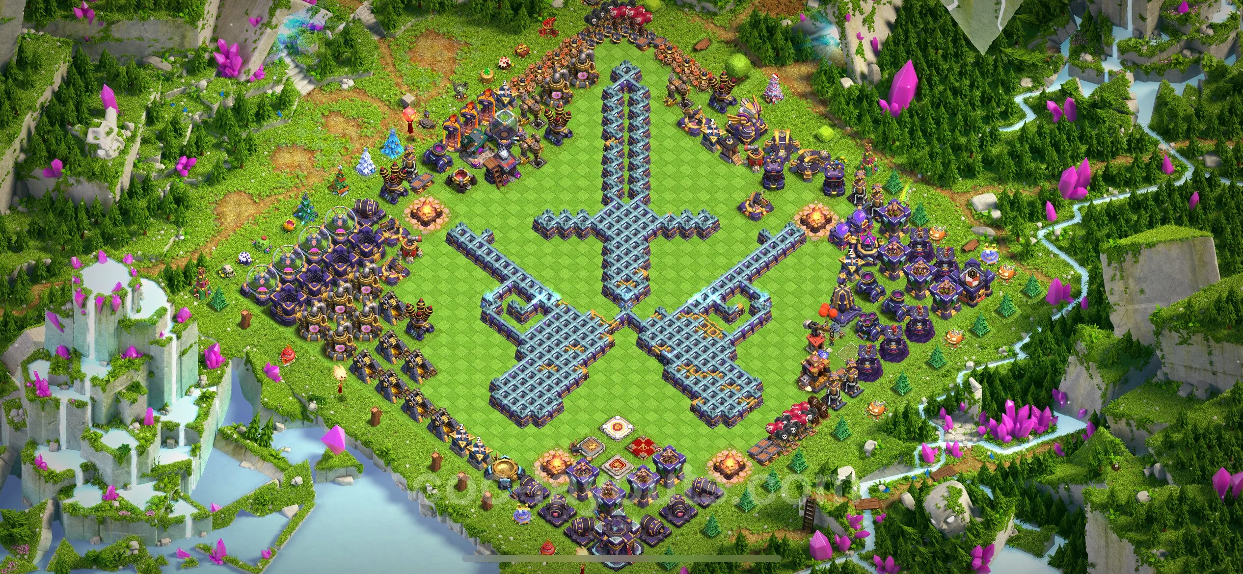 Top Troll Funny Base TH15 with Link - Funny Art Plan - Clash of Clans - (#1)