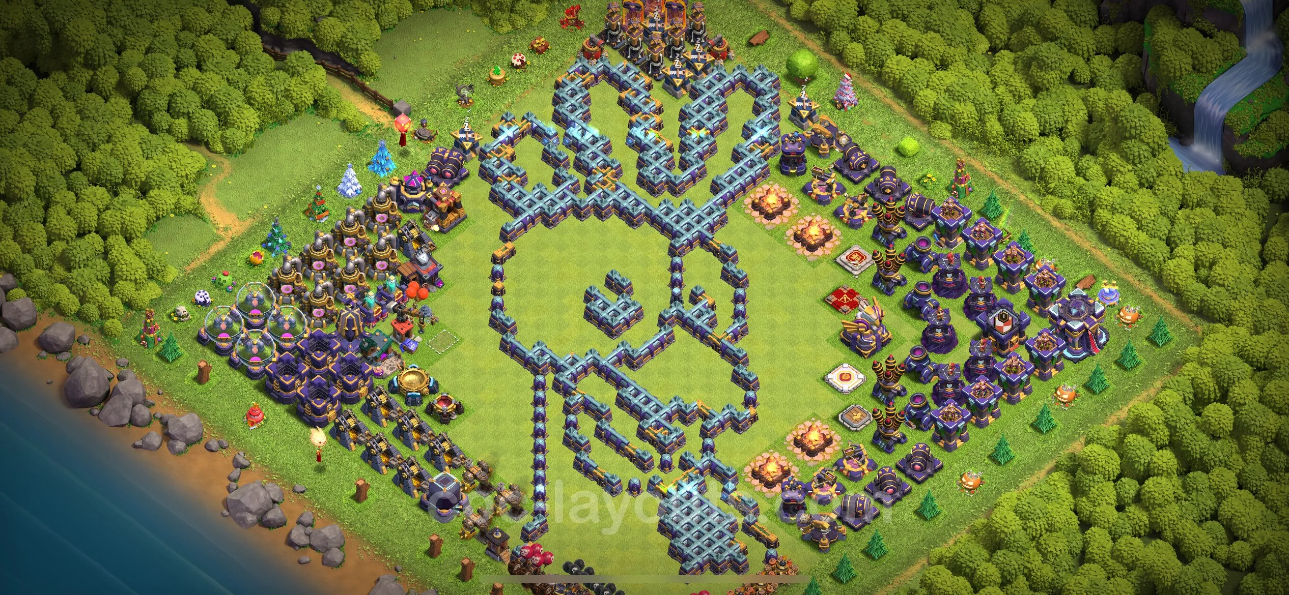Top Troll Funny Base TH15 with Link - Funny Art Plan - Clash of Clans - (#11) — Zabawa TH15