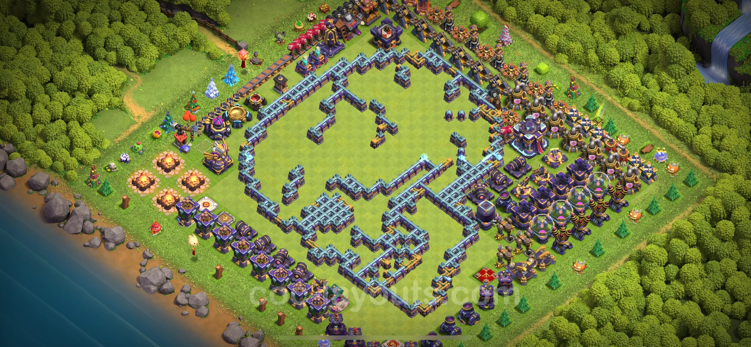 Top Troll Funny Base TH15 with Link - Funny Art Plan - Clash of Clans - (#12) — Fun TH15