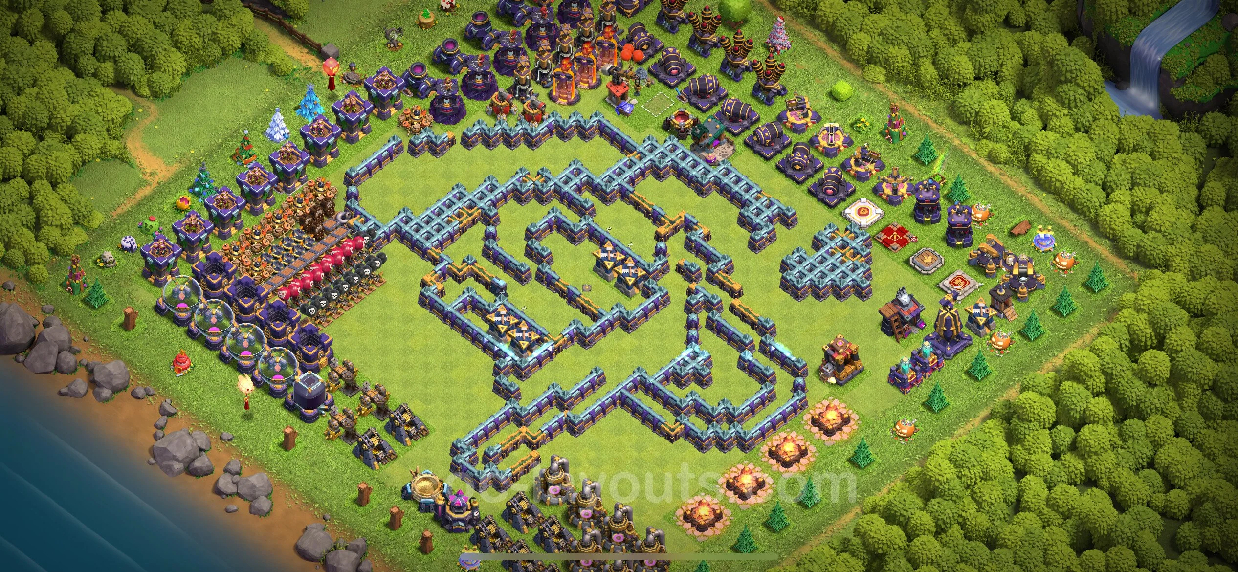 Top Troll Funny Base TH15 with Link - Funny Art Plan - Clash of Clans - (#15) — Spaß TH15